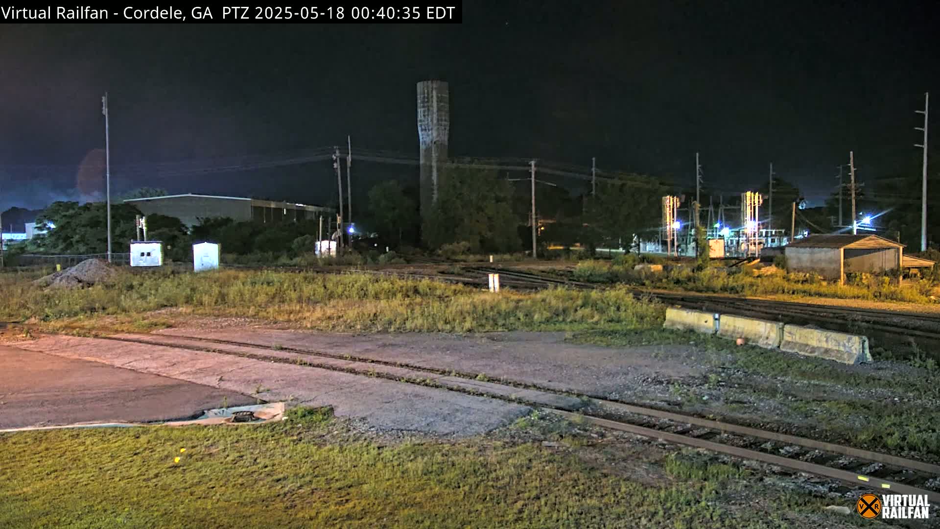 Cordele Railway Park &  CSX/NS&NOG Trains Junction Live Cam - Cordele, Crisp, Georgia, USA | Virtual Railfan  LIVE ! 2025-03-09 23:19