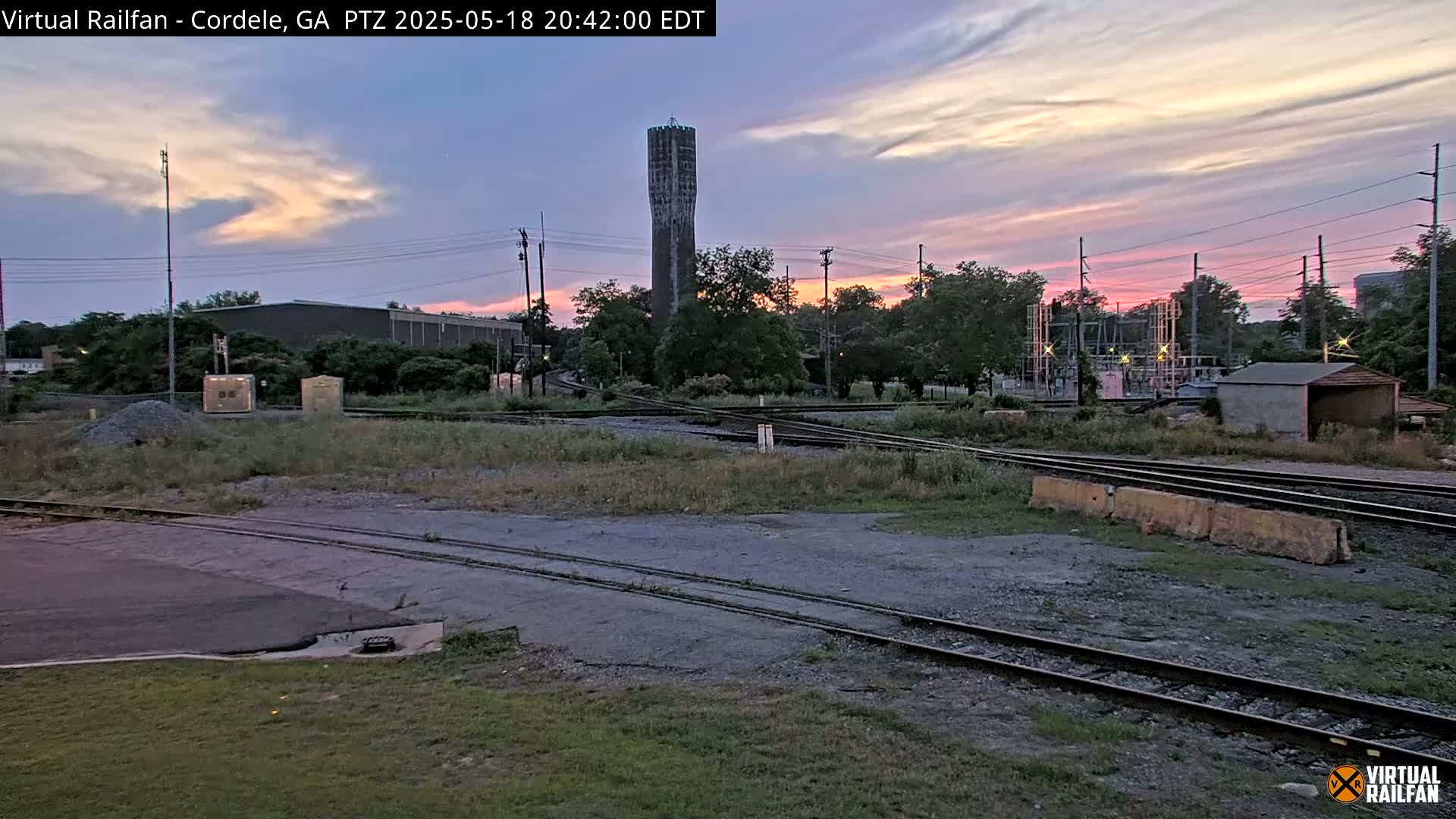 Cordele Railway Park &  CSX/NS&NOG Trains Junction Live Cam - Cordele, Crisp, Georgia, USA | Virtual Railfan  LIVE ! 2025-03-09 23:19