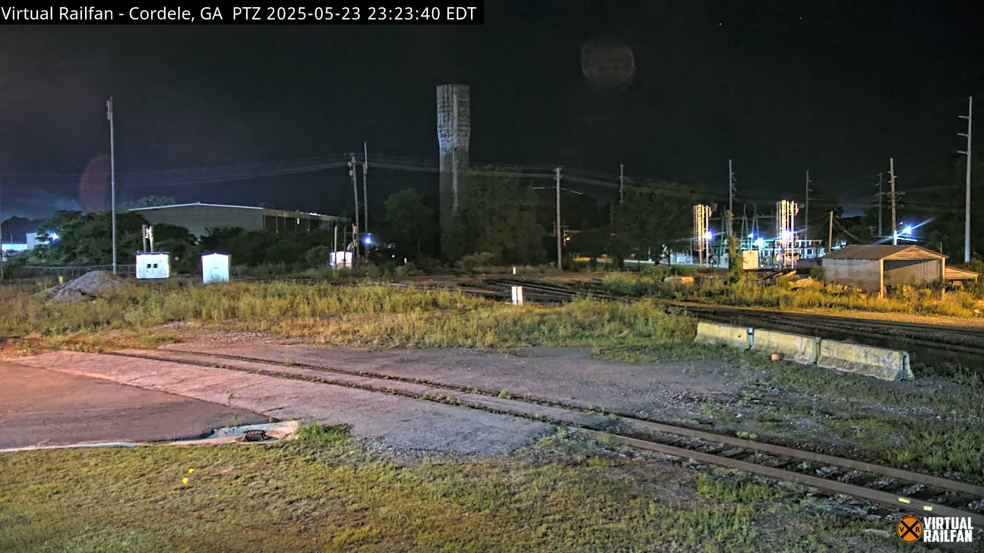 Cordele Railway Park &  CSX/NS&NOG Trains Junction Live Cam - Cordele, Crisp, Georgia, USA | Virtual Railfan  LIVE ! 2025-03-09 23:19