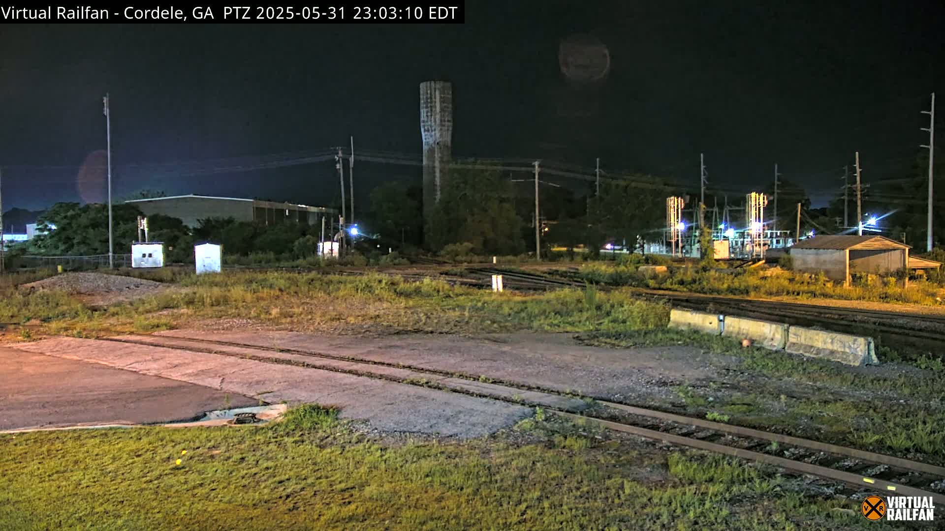 Cordele Railway Park &  CSX/NS&NOG Trains Junction Live Cam - Cordele, Crisp, Georgia, USA | Virtual Railfan  LIVE ! 2025-03-09 23:19