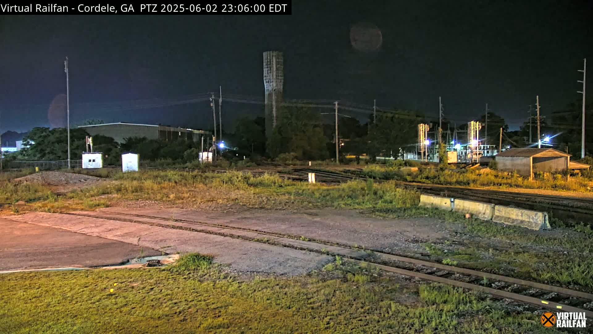 Cordele Railway Park &  CSX/NS&NOG Trains Junction Live Cam - Cordele, Crisp, Georgia, USA | Virtual Railfan  LIVE ! 2025-03-09 23:19