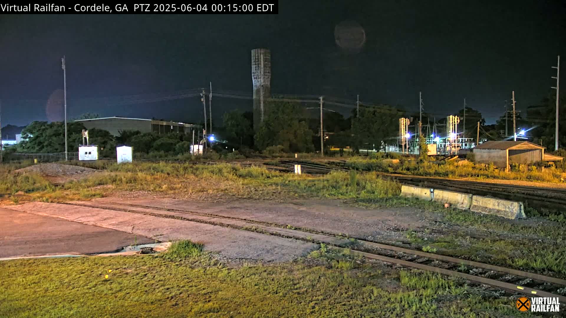 Cordele Railway Park &  CSX/NS&NOG Trains Junction Live Cam - Cordele, Crisp, Georgia, USA | Virtual Railfan  LIVE ! 2025-03-09 23:19