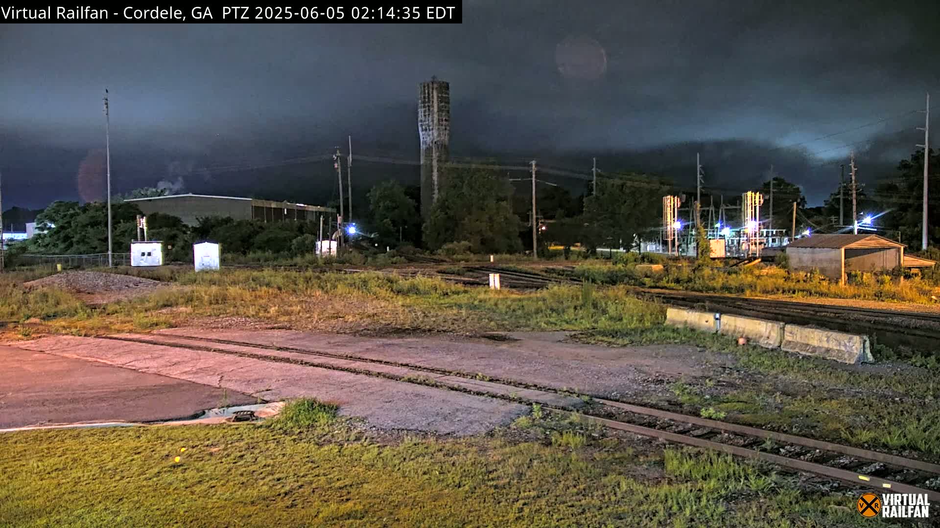 Cordele Railway Park &  CSX/NS&NOG Trains Junction Live Cam - Cordele, Crisp, Georgia, USA | Virtual Railfan  LIVE ! 2025-03-09 23:19