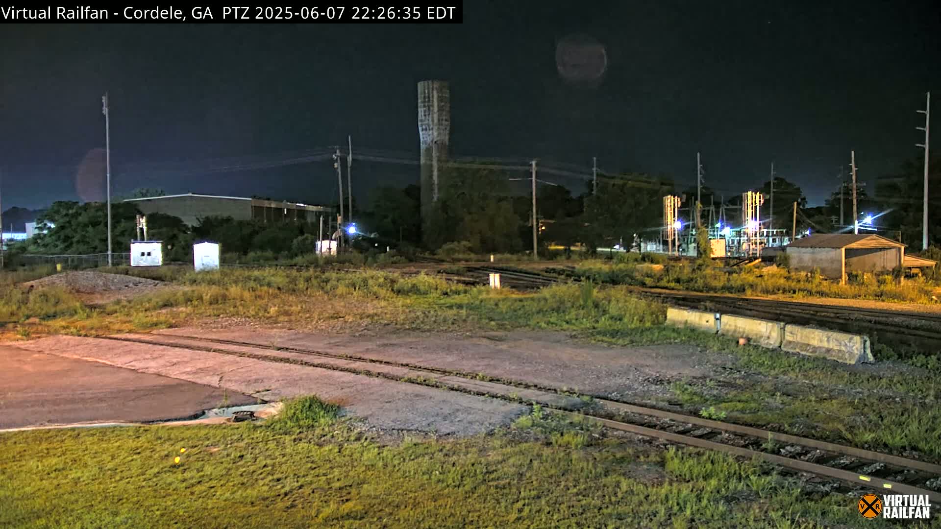 Cordele Railway Park &  CSX/NS&NOG Trains Junction Live Cam - Cordele, Crisp, Georgia, USA | Virtual Railfan  LIVE ! 2025-03-09 23:19