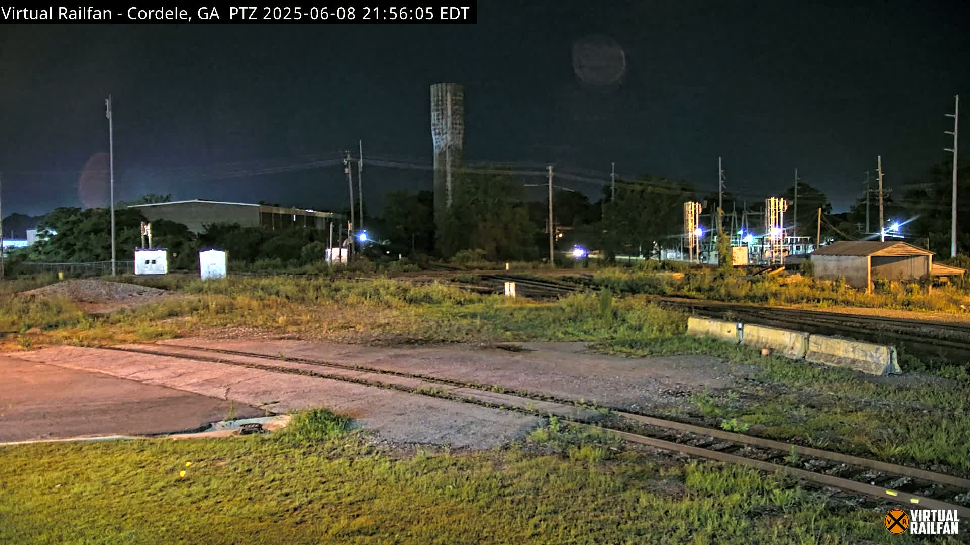 Cordele Railway Park &  CSX/NS&NOG Trains Junction Live Cam - Cordele, Crisp, Georgia, USA | Virtual Railfan  LIVE ! 2025-03-09 23:19
