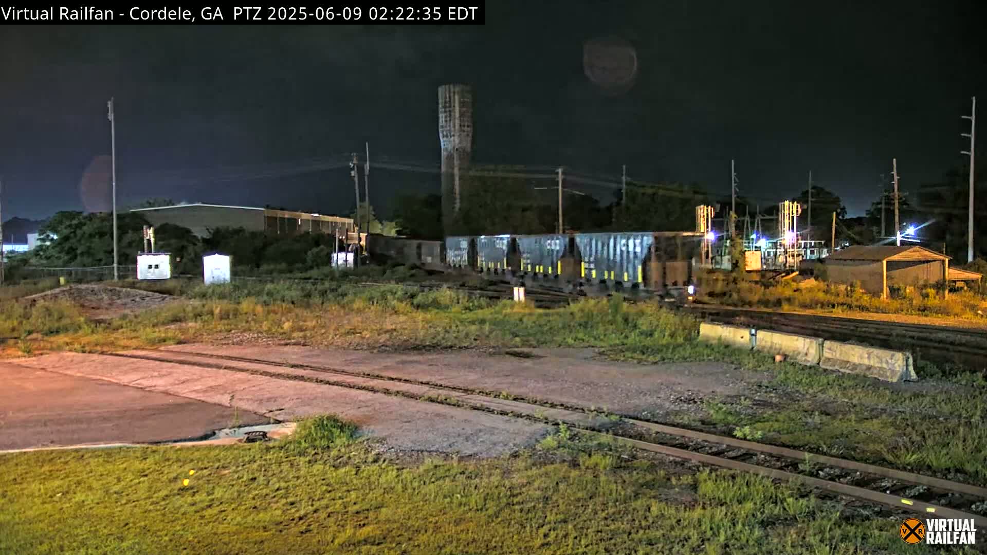 Cordele Railway Park &  CSX/NS&NOG Trains Junction Live Cam - Cordele, Crisp, Georgia, USA | Virtual Railfan  LIVE ! 2025-03-09 23:19