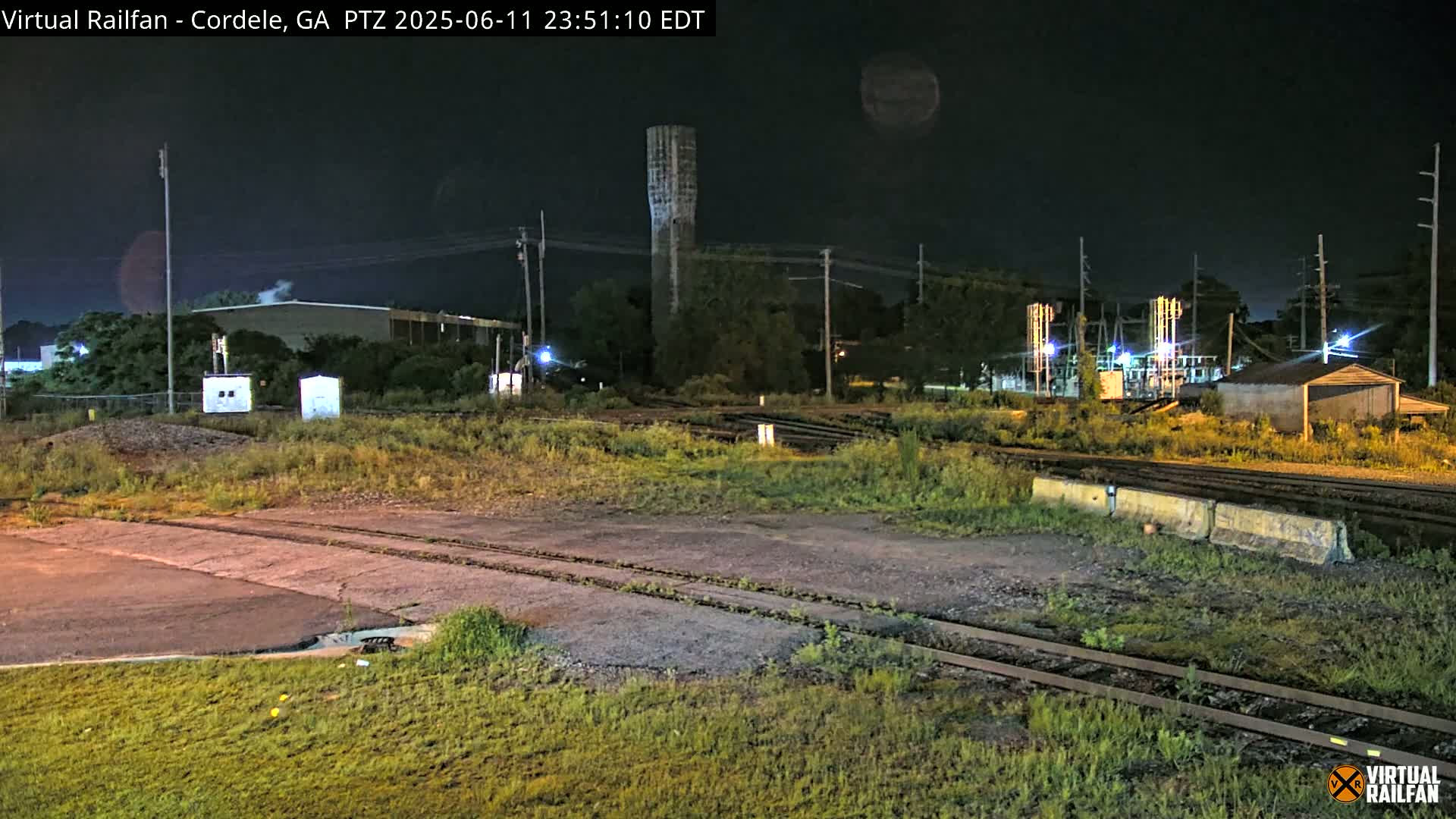 Cordele Railway Park &  CSX/NS&NOG Trains Junction Live Cam - Cordele, Crisp, Georgia, USA | Virtual Railfan  LIVE ! 2025-03-09 23:19