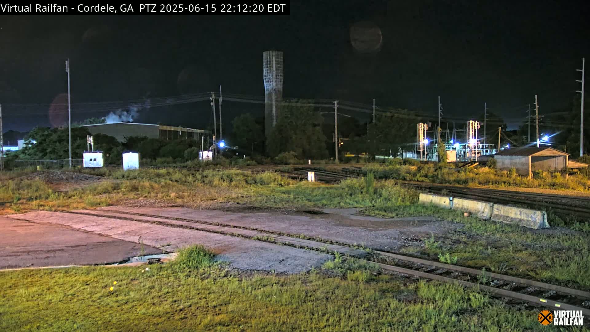 Cordele Railway Park &  CSX/NS&NOG Trains Junction Live Cam - Cordele, Crisp, Georgia, USA | Virtual Railfan  LIVE ! 2025-03-09 23:19