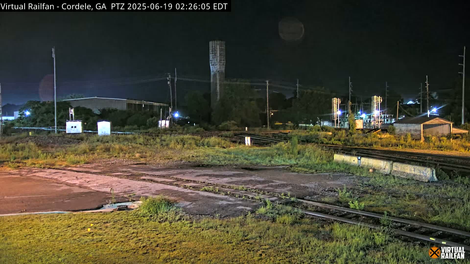 Cordele Railway Park &  CSX/NS&NOG Trains Junction Live Cam - Cordele, Crisp, Georgia, USA | Virtual Railfan  LIVE ! 2025-03-09 23:19