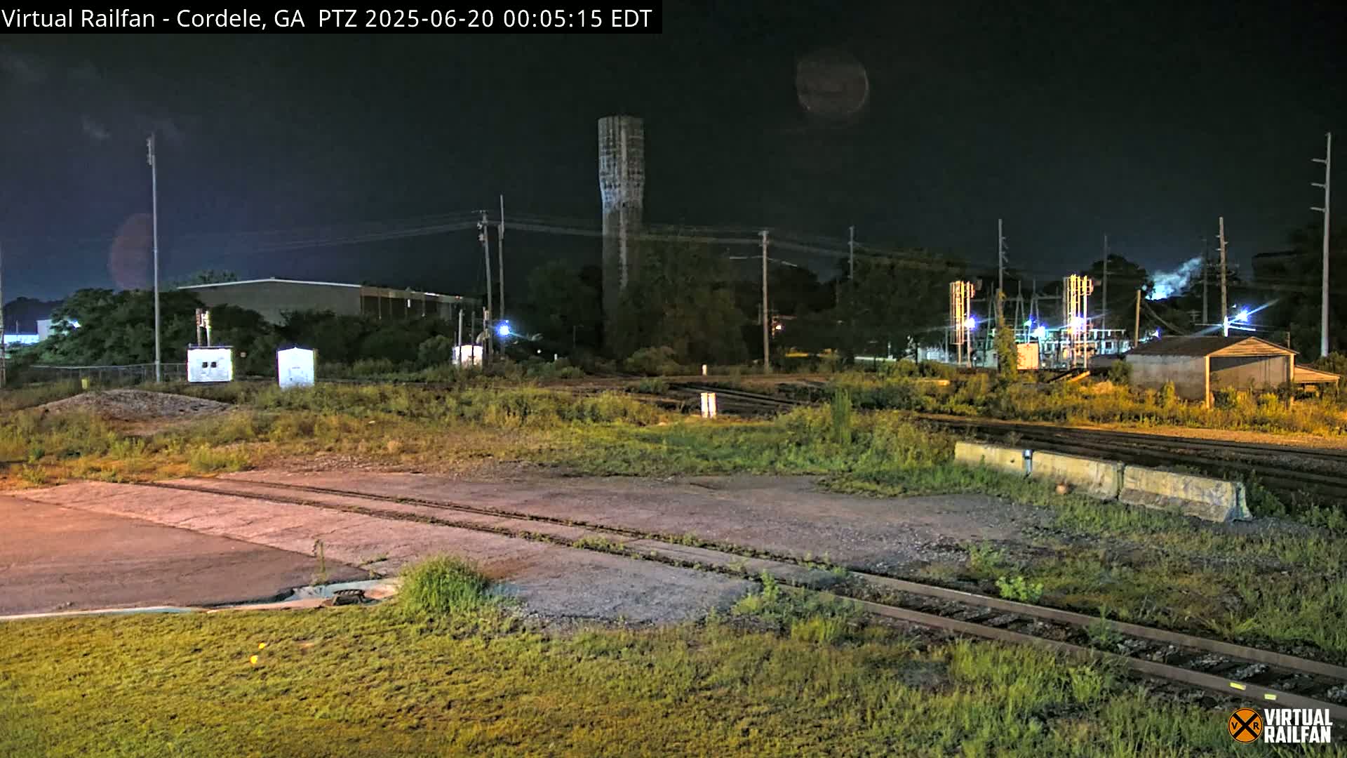 Cordele Railway Park &  CSX/NS&NOG Trains Junction Live Cam - Cordele, Crisp, Georgia, USA | Virtual Railfan  LIVE ! 2025-03-09 23:19