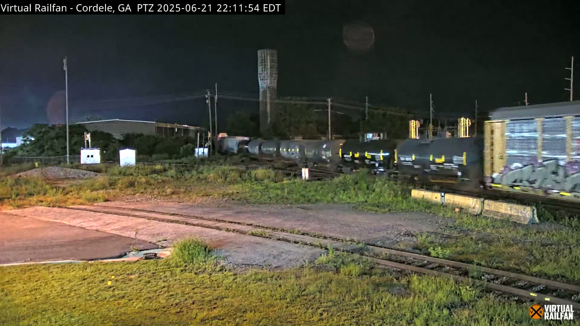 Cordele Railway Park &  CSX/NS&NOG Trains Junction Live Cam - Cordele, Crisp, Georgia, USA | Virtual Railfan  LIVE ! 2025-03-09 23:19