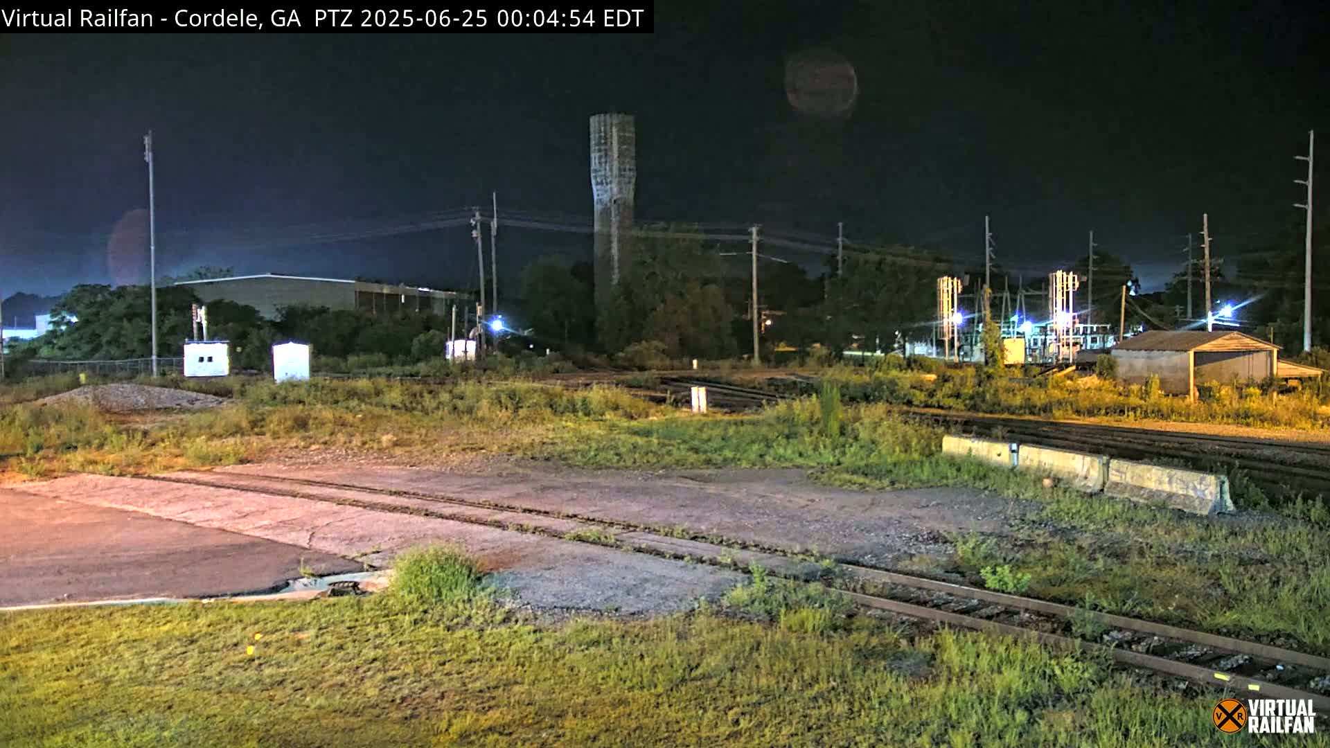 Cordele Railway Park &  CSX/NS&NOG Trains Junction Live Cam - Cordele, Crisp, Georgia, USA | Virtual Railfan  LIVE ! 2025-03-09 23:19
