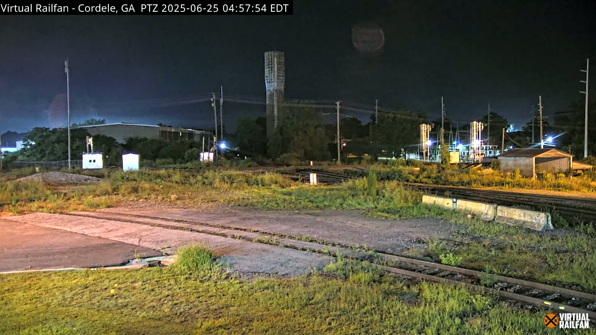 Cordele Railway Park &  CSX/NS&NOG Trains Junction Live Cam - Cordele, Crisp, Georgia, USA | Virtual Railfan  LIVE ! 2025-03-09 23:19