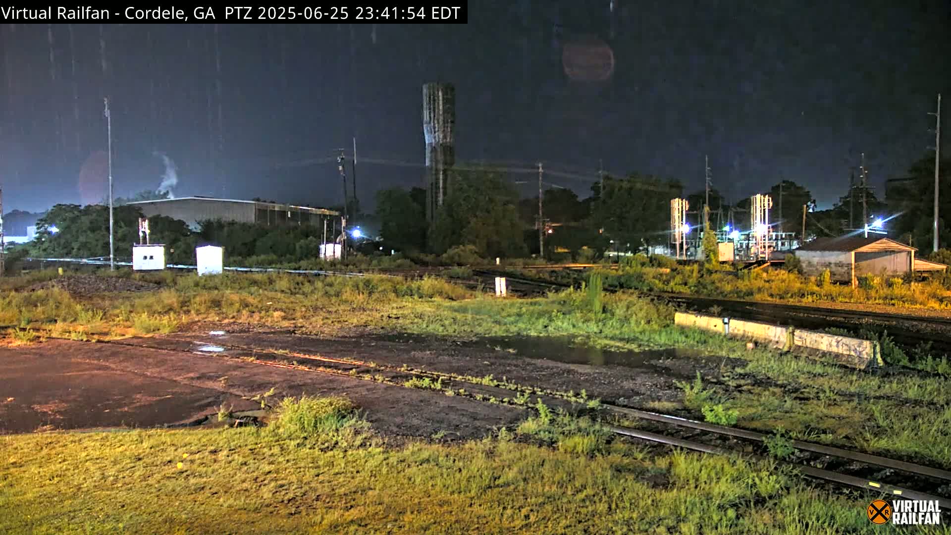 Cordele Railway Park &  CSX/NS&NOG Trains Junction Live Cam - Cordele, Crisp, Georgia, USA | Virtual Railfan  LIVE ! 2025-03-09 23:19