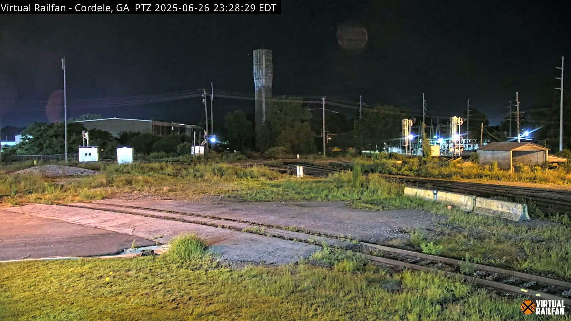Cordele Railway Park &  CSX/NS&NOG Trains Junction Live Cam - Cordele, Crisp, Georgia, USA | Virtual Railfan  LIVE ! 2025-03-09 23:19