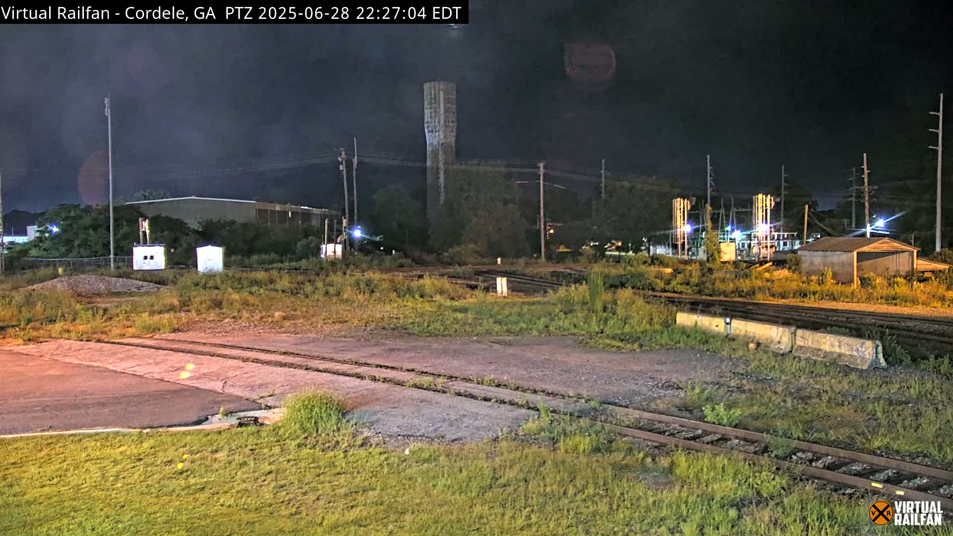 Cordele Railway Park &  CSX/NS&NOG Trains Junction Live Cam - Cordele, Crisp, Georgia, USA | Virtual Railfan  LIVE ! 2025-03-09 23:19