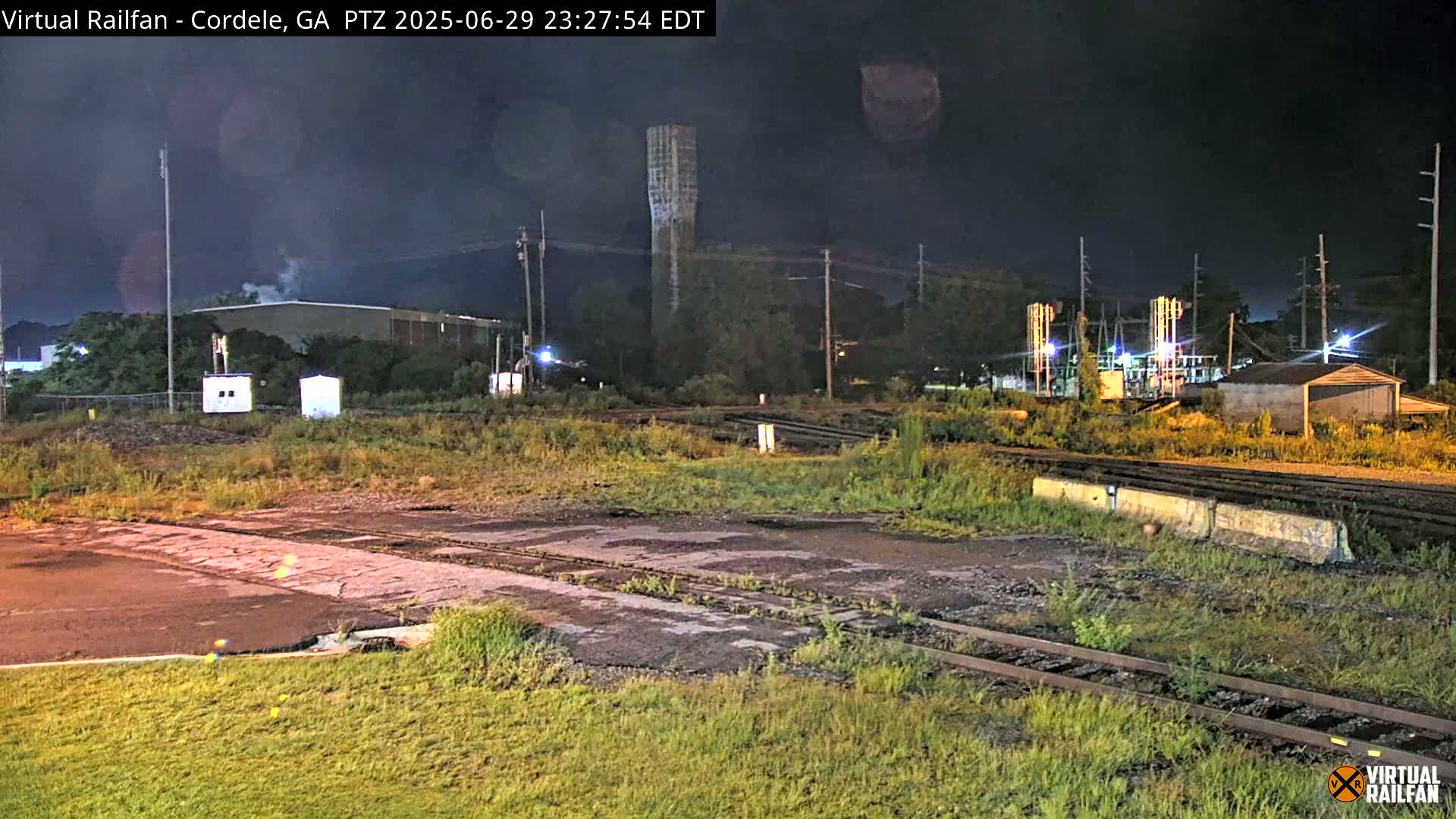 Cordele Railway Park &  CSX/NS&NOG Trains Junction Live Cam - Cordele, Crisp, Georgia, USA | Virtual Railfan  LIVE ! 2025-03-09 23:19
