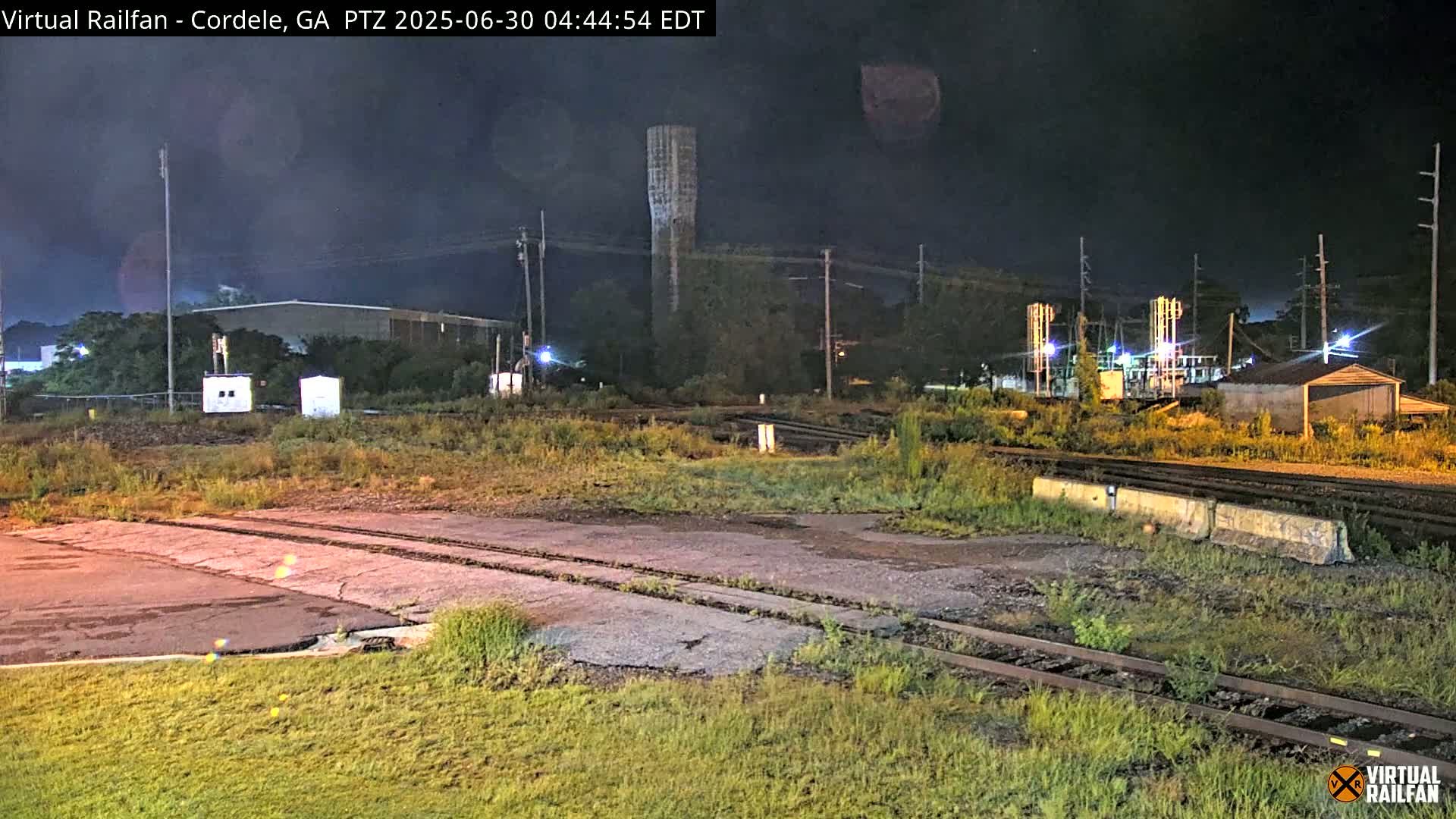 Cordele Railway Park &  CSX/NS&NOG Trains Junction Live Cam - Cordele, Crisp, Georgia, USA | Virtual Railfan  LIVE ! 2025-03-09 23:19