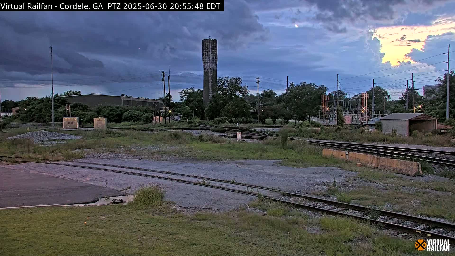Cordele Railway Park &  CSX/NS&NOG Trains Junction Live Cam - Cordele, Crisp, Georgia, USA | Virtual Railfan  LIVE ! 2025-03-09 23:19