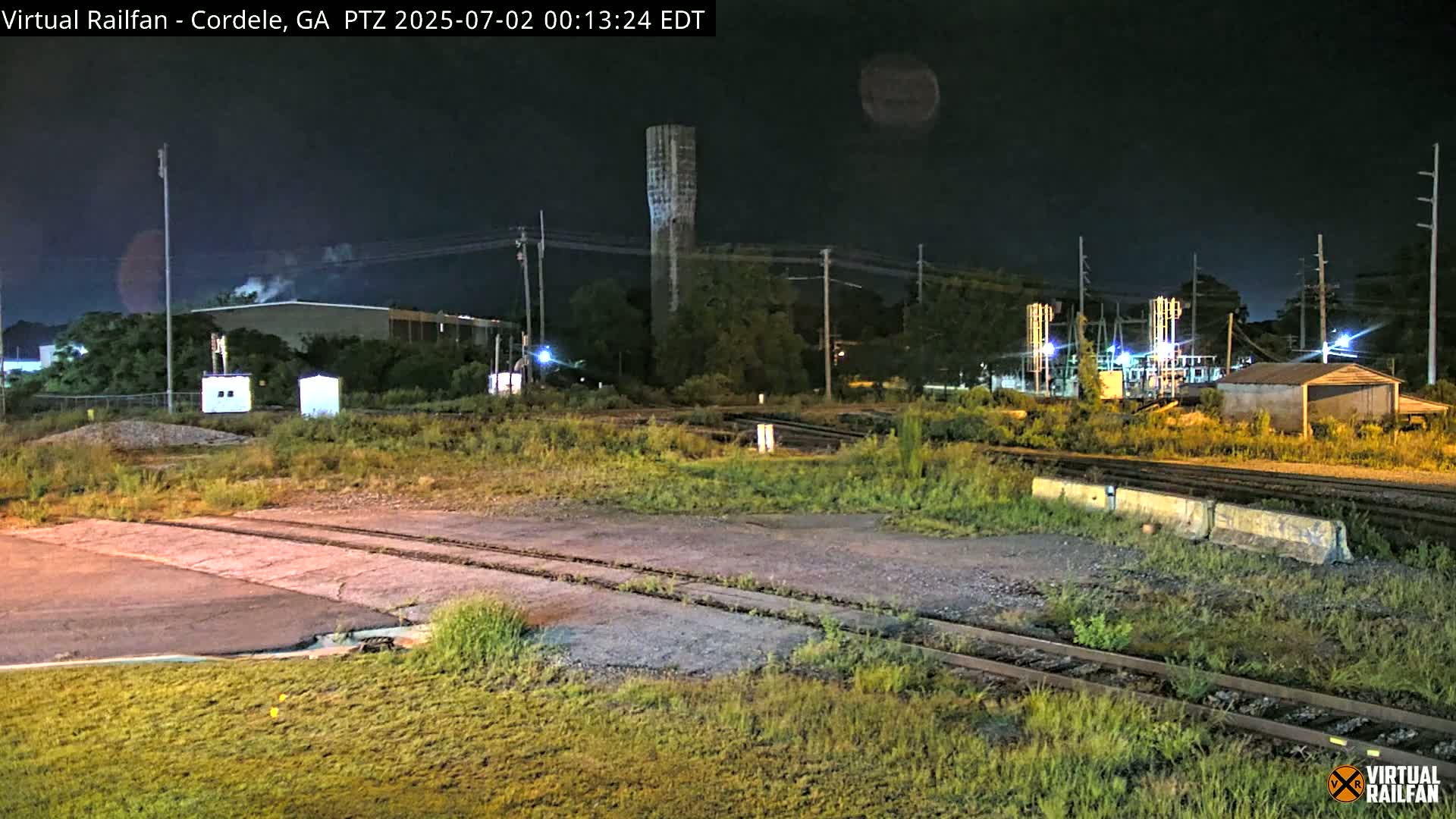 Cordele Railway Park &  CSX/NS&NOG Trains Junction Live Cam - Cordele, Crisp, Georgia, USA | Virtual Railfan  LIVE ! 2025-03-09 23:19