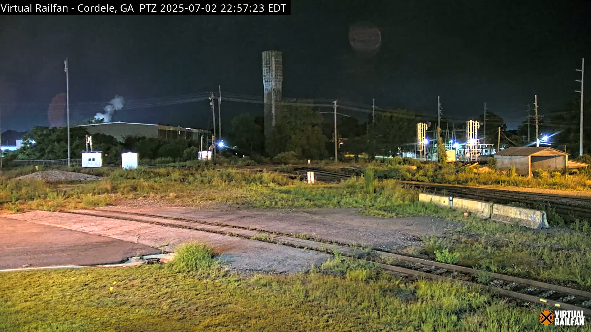 Cordele Railway Park &  CSX/NS&NOG Trains Junction Live Cam - Cordele, Crisp, Georgia, USA | Virtual Railfan  LIVE ! 2025-03-09 23:19