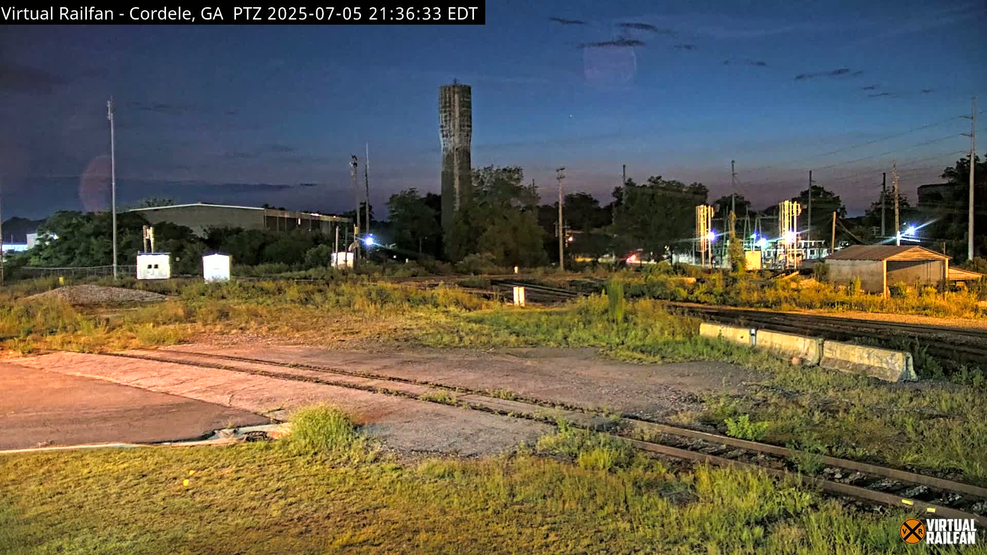 Cordele Railway Park &  CSX/NS&NOG Trains Junction Live Cam - Cordele, Crisp, Georgia, USA | Virtual Railfan  LIVE ! 2025-03-09 23:19