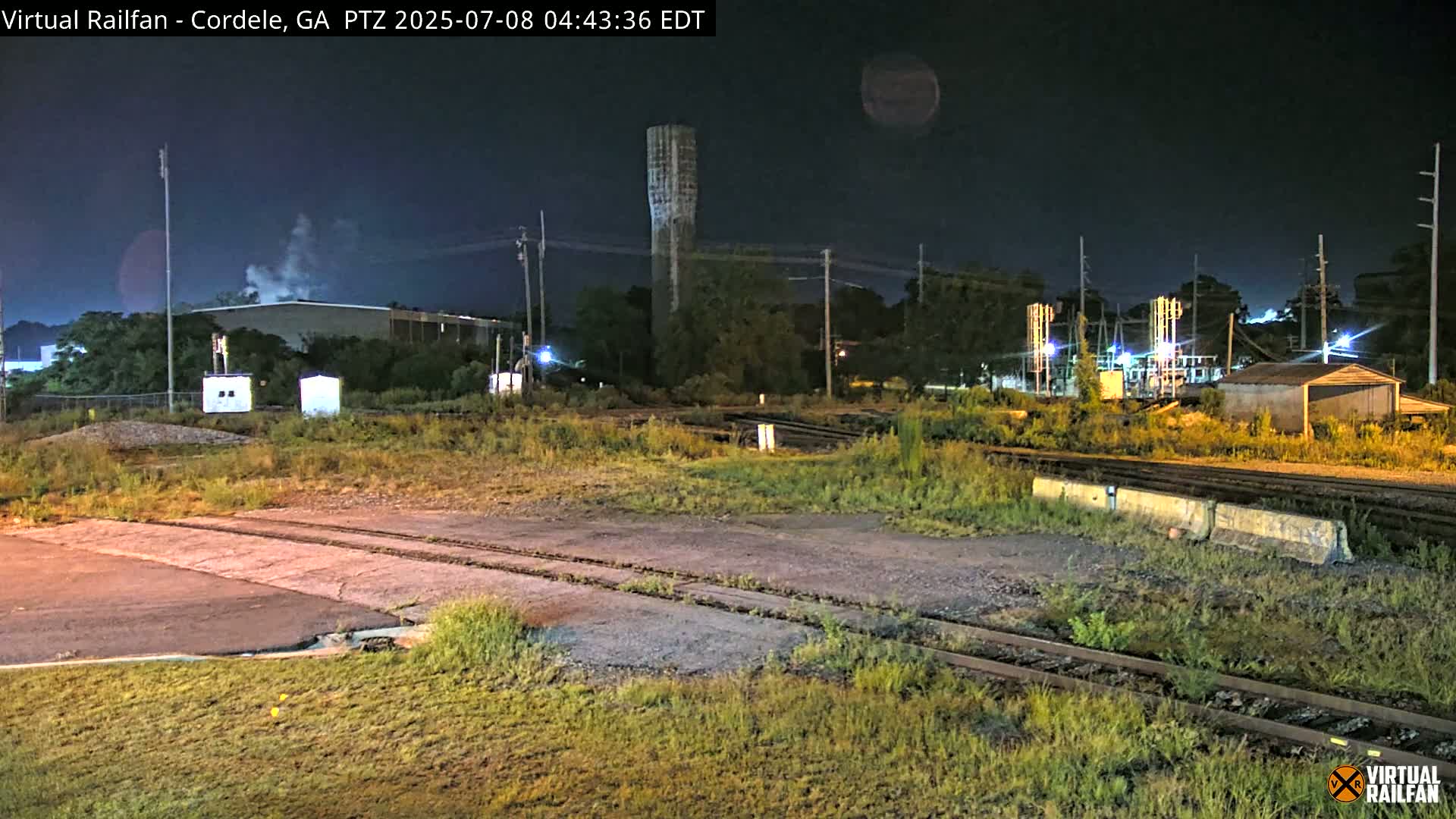 Cordele Railway Park &  CSX/NS&NOG Trains Junction Live Cam - Cordele, Crisp, Georgia, USA | Virtual Railfan  LIVE ! 2025-03-09 23:19