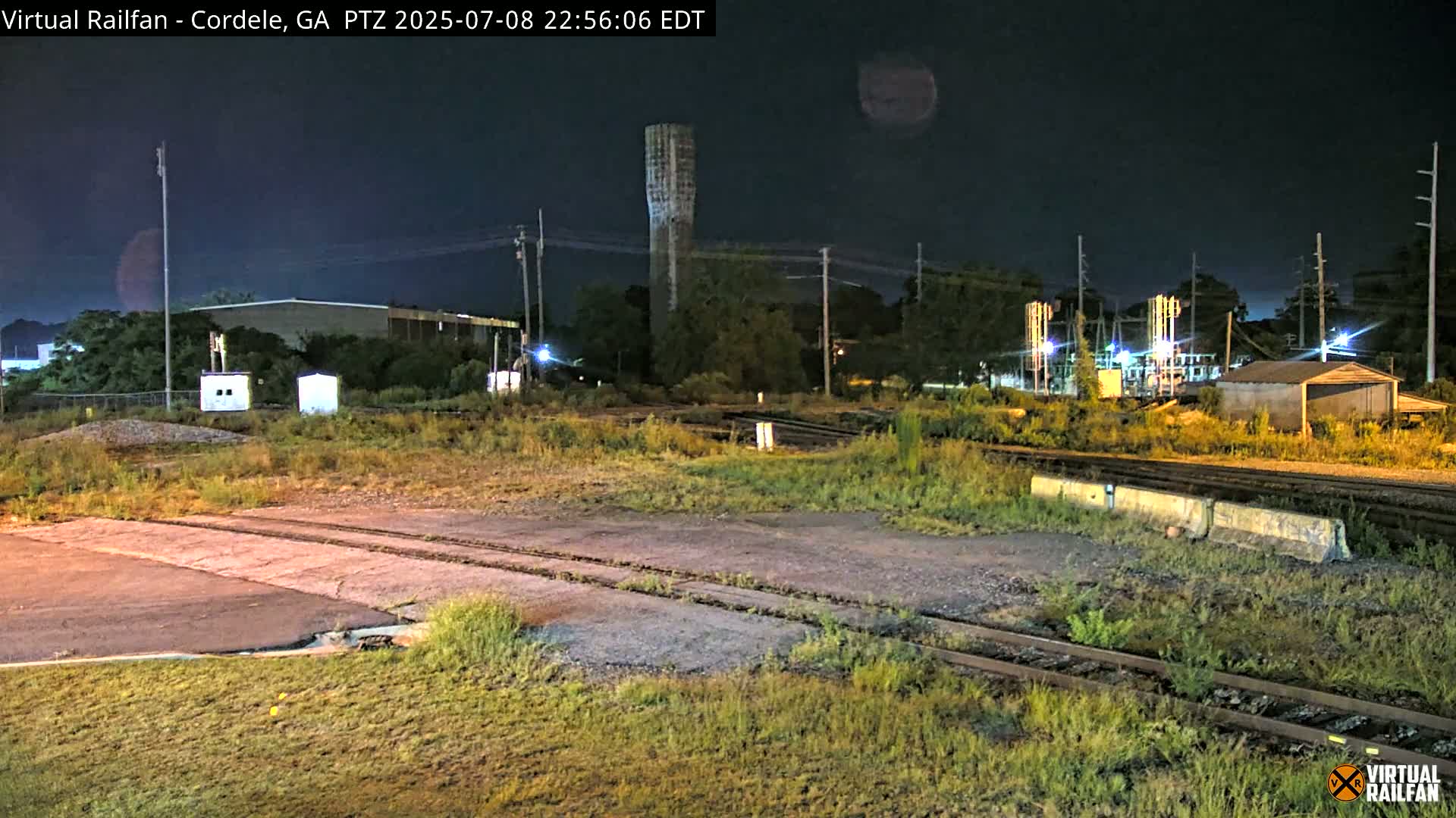 Cordele Railway Park &  CSX/NS&NOG Trains Junction Live Cam - Cordele, Crisp, Georgia, USA | Virtual Railfan  LIVE ! 2025-03-09 23:19