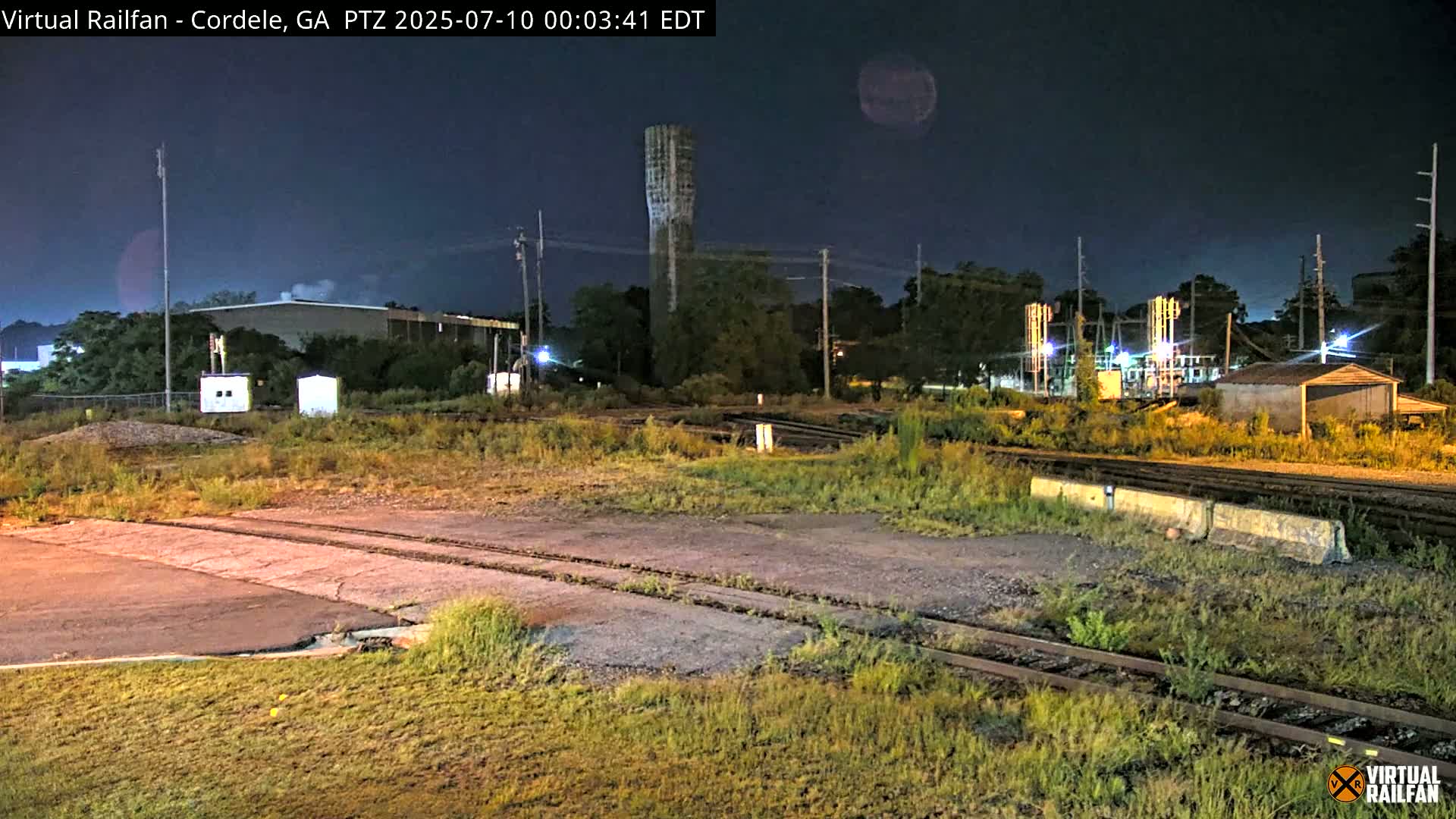 Cordele Railway Park &  CSX/NS&NOG Trains Junction Live Cam - Cordele, Crisp, Georgia, USA | Virtual Railfan  LIVE ! 2025-03-09 23:19