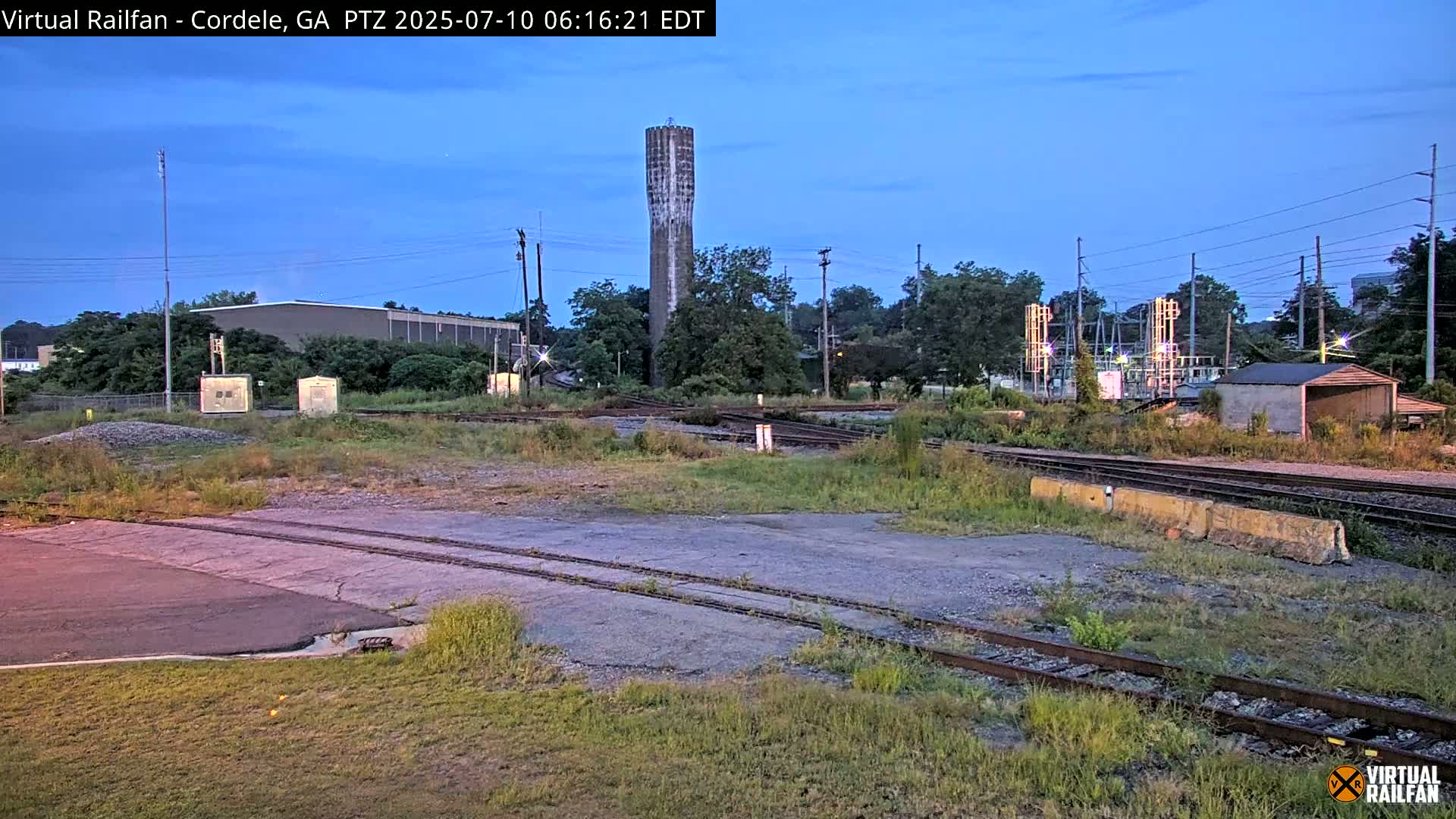 Cordele Railway Park &  CSX/NS&NOG Trains Junction Live Cam - Cordele, Crisp, Georgia, USA | Virtual Railfan  LIVE ! 2025-03-09 23:19