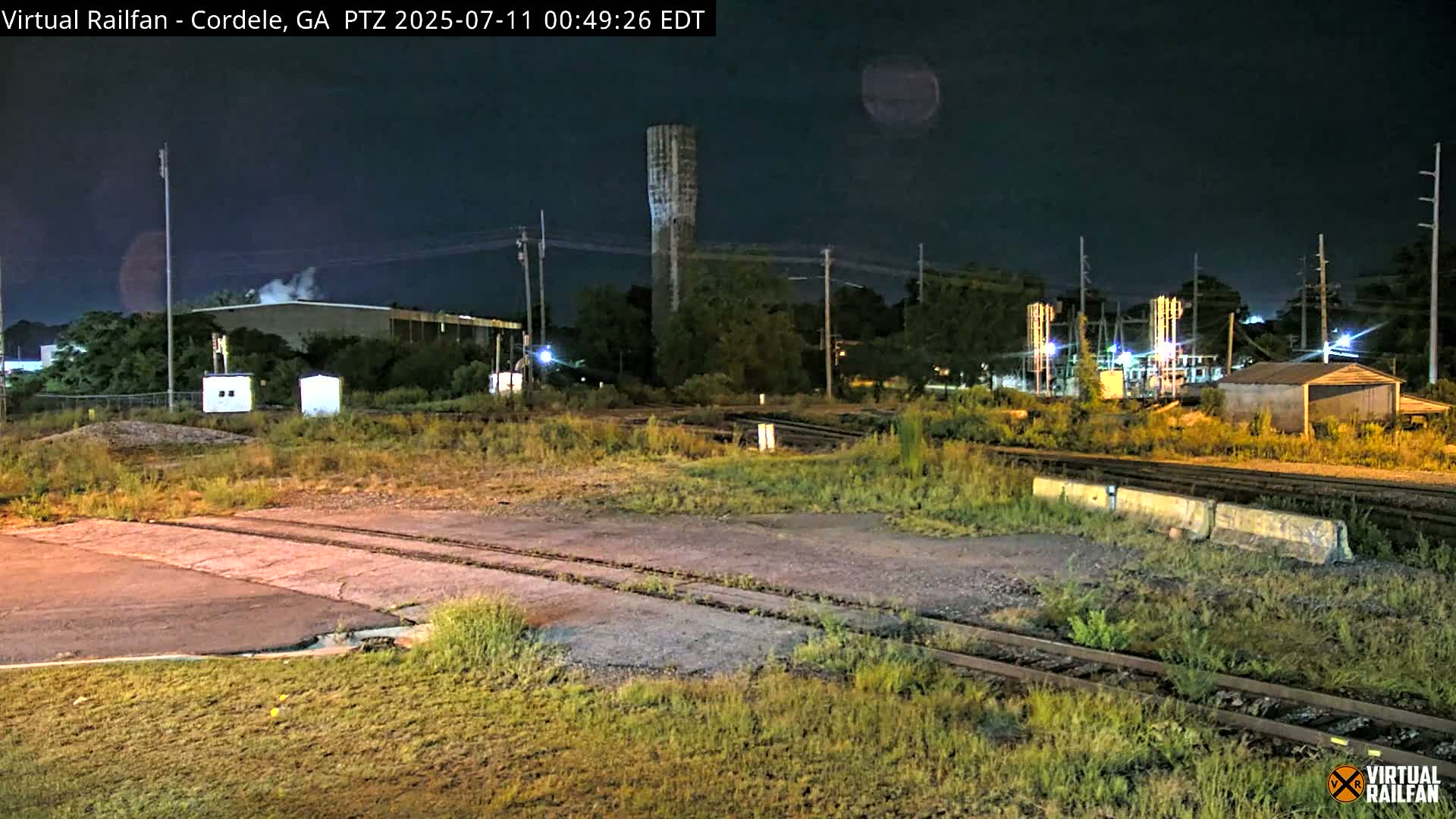 Cordele Railway Park &  CSX/NS&NOG Trains Junction Live Cam - Cordele, Crisp, Georgia, USA | Virtual Railfan  LIVE ! 2025-03-09 23:19