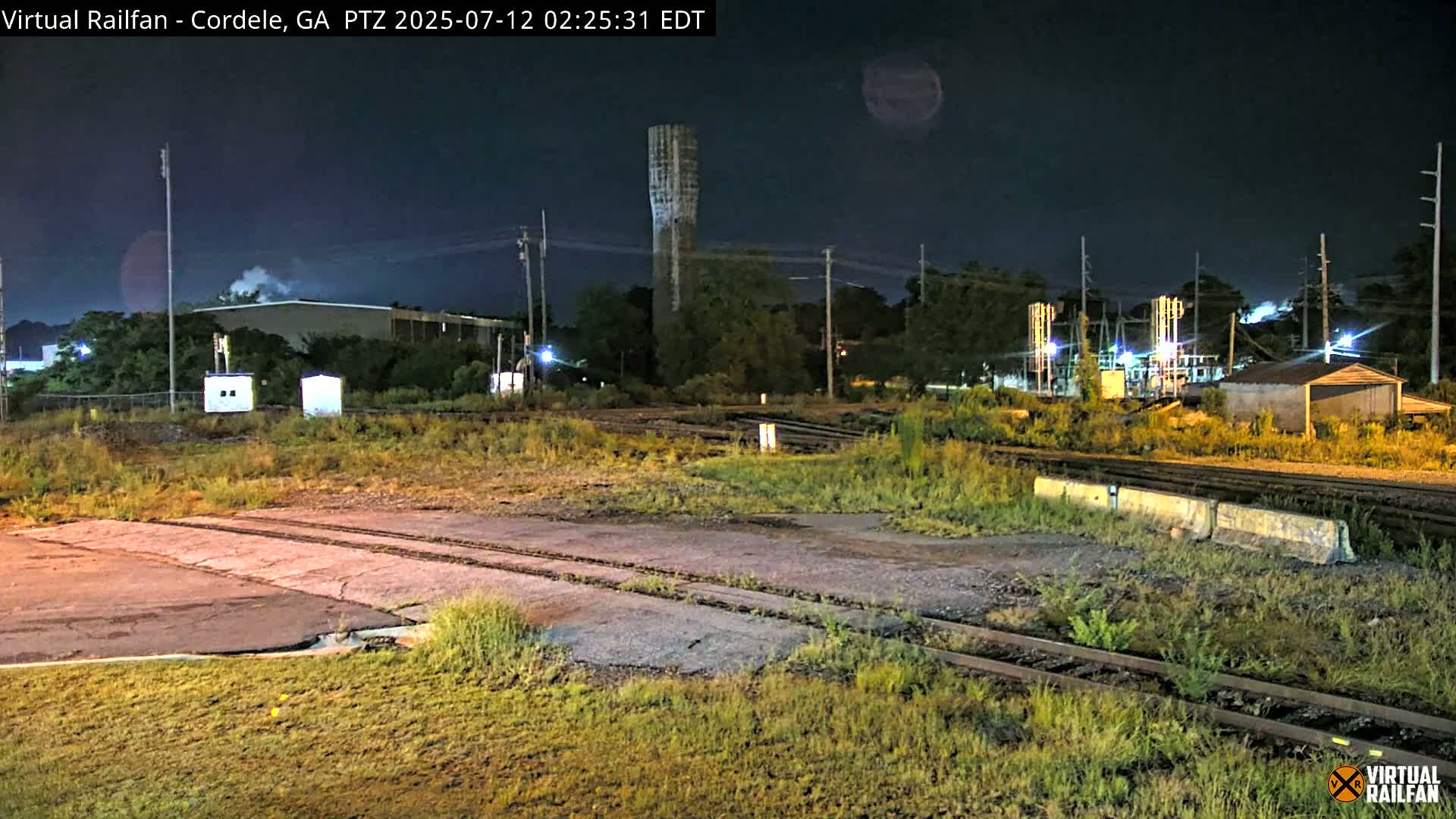 Cordele Railway Park &  CSX/NS&NOG Trains Junction Live Cam - Cordele, Crisp, Georgia, USA | Virtual Railfan  LIVE ! 2025-03-09 23:19