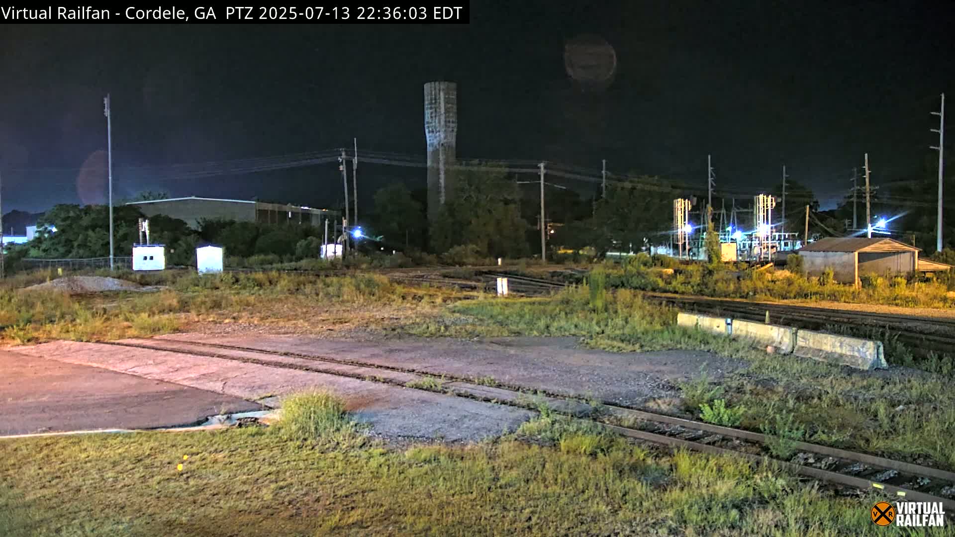 Cordele Railway Park &  CSX/NS&NOG Trains Junction Live Cam - Cordele, Crisp, Georgia, USA | Virtual Railfan  LIVE ! 2025-03-09 23:19