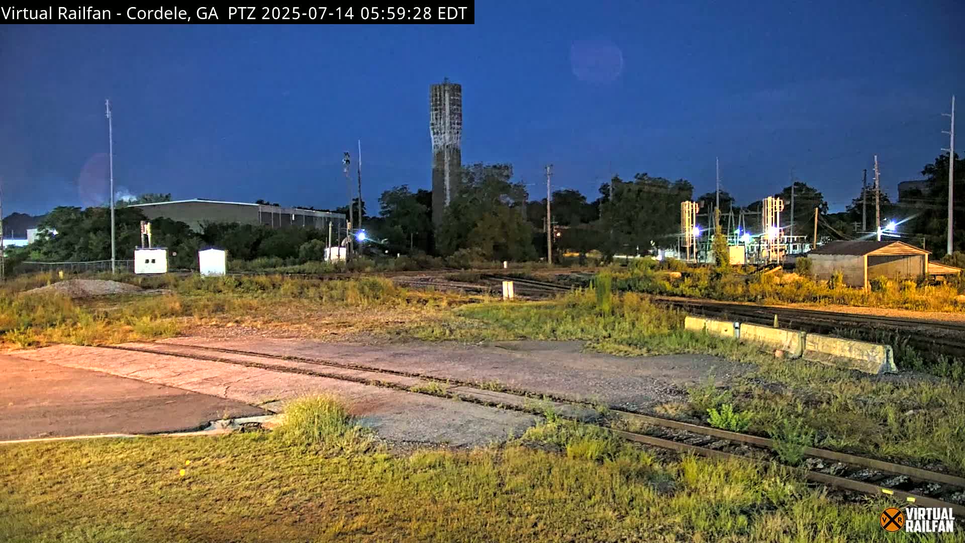 Cordele Railway Park &  CSX/NS&NOG Trains Junction Live Cam - Cordele, Crisp, Georgia, USA | Virtual Railfan  LIVE ! 2025-03-09 23:19