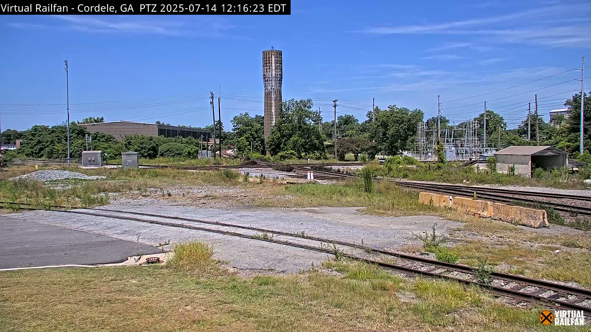 Cordele Railway Park &  CSX/NS&NOG Trains Junction Live Cam - Cordele, Crisp, Georgia, USA | Virtual Railfan  LIVE ! 2025-03-09 23:19