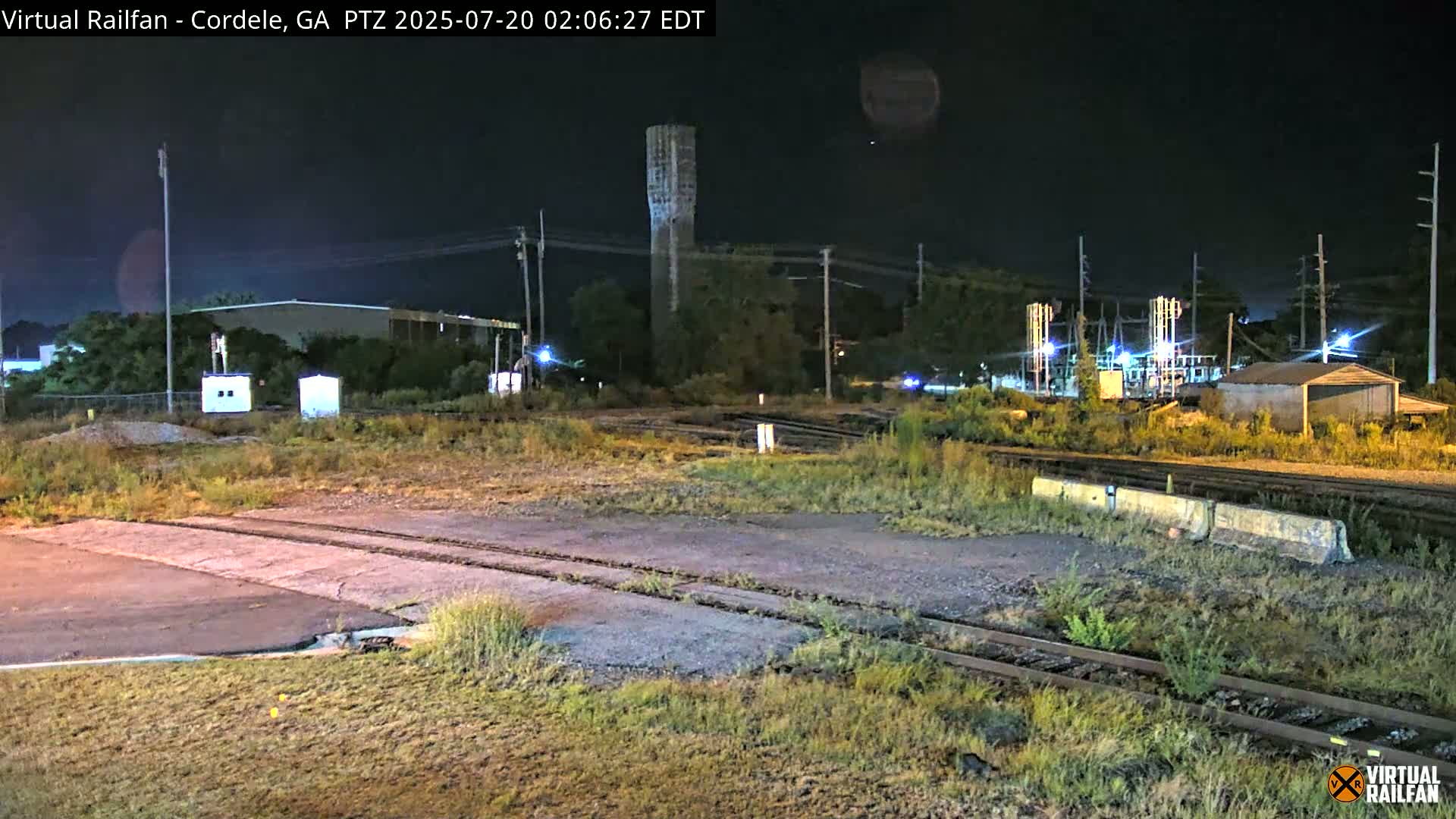 Cordele Railway Park &  CSX/NS&NOG Trains Junction Live Cam - Cordele, Crisp, Georgia, USA | Virtual Railfan  LIVE ! 2025-03-09 23:19
