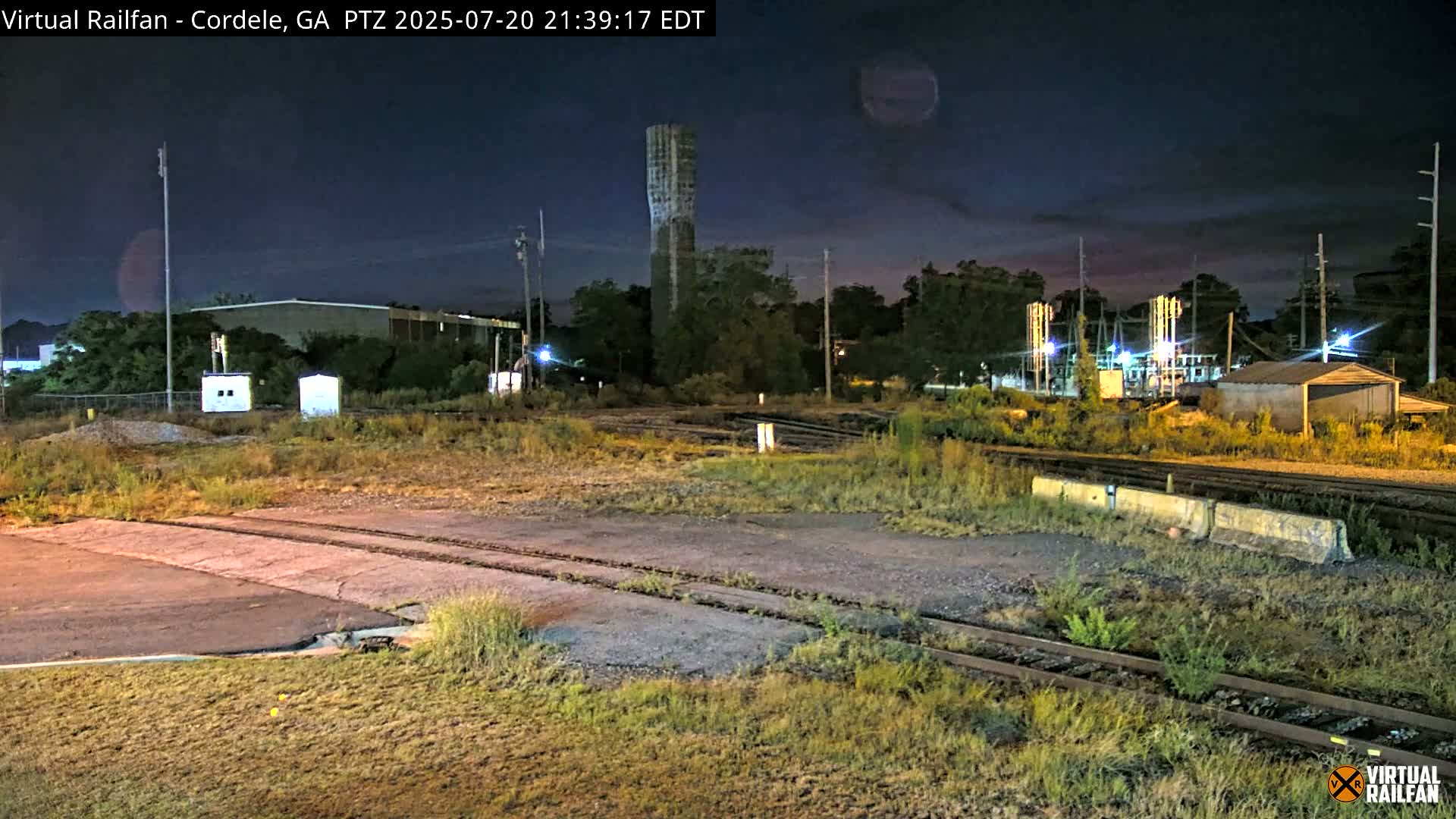 Cordele Railway Park &  CSX/NS&NOG Trains Junction Live Cam - Cordele, Crisp, Georgia, USA | Virtual Railfan  LIVE ! 2025-03-09 23:19