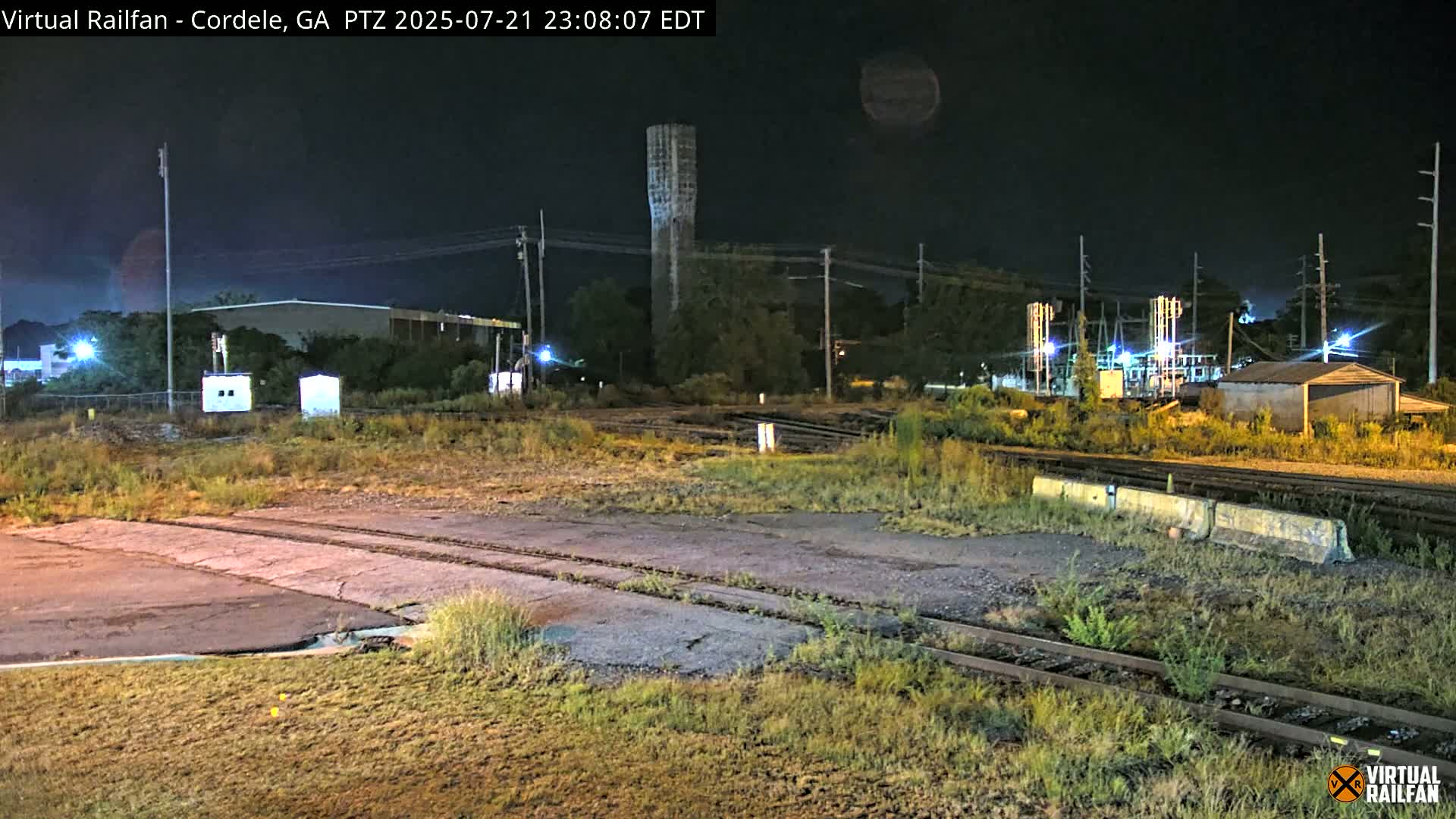 Cordele Railway Park &  CSX/NS&NOG Trains Junction Live Cam - Cordele, Crisp, Georgia, USA | Virtual Railfan  LIVE ! 2025-03-09 23:19