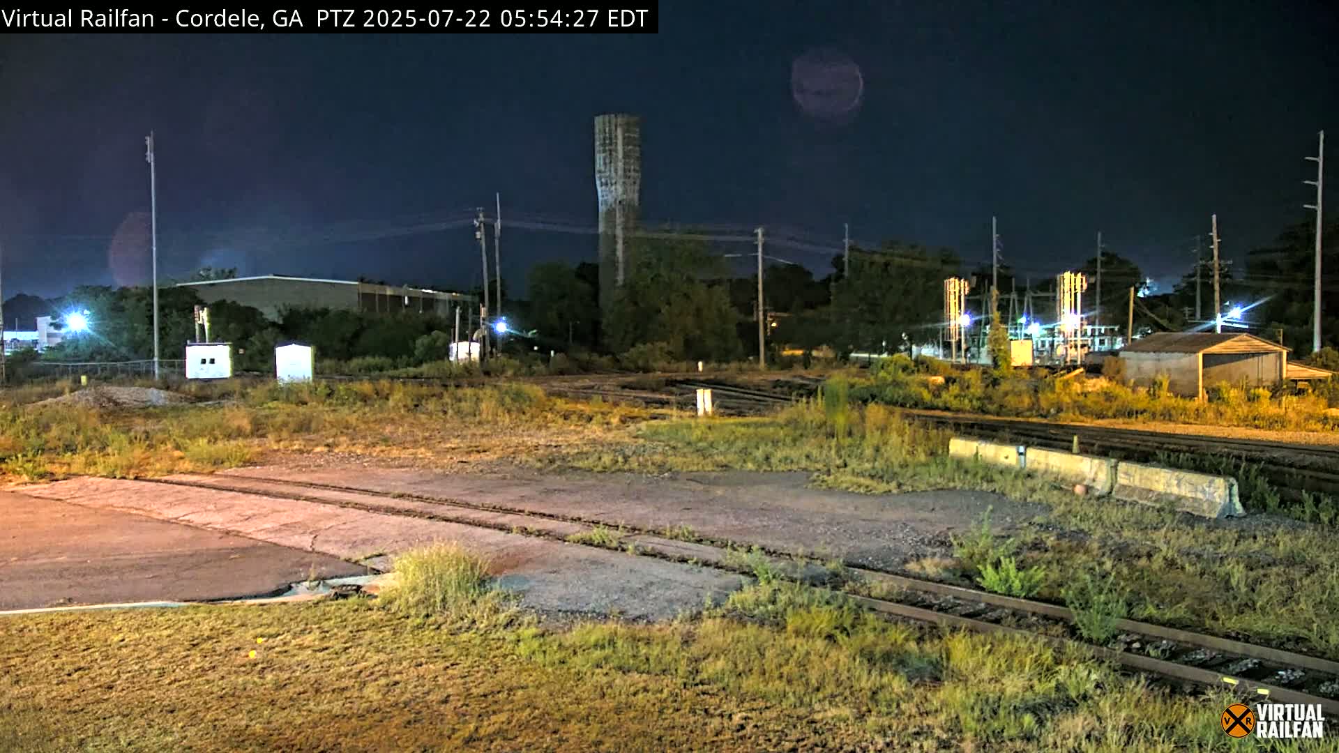 Cordele Railway Park &  CSX/NS&NOG Trains Junction Live Cam - Cordele, Crisp, Georgia, USA | Virtual Railfan  LIVE ! 2025-03-09 23:19