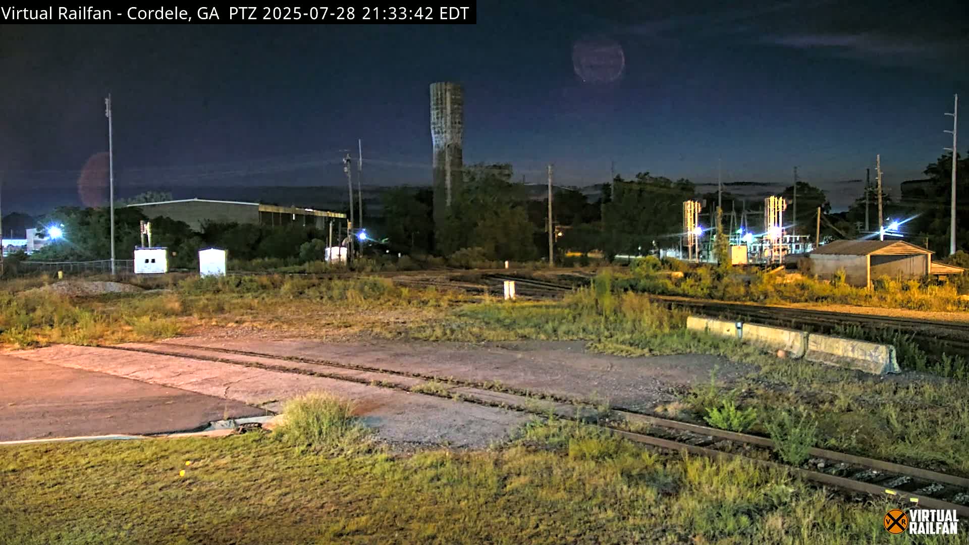 Cordele Railway Park &  CSX/NS&NOG Trains Junction Live Cam - Cordele, Crisp, Georgia, USA | Virtual Railfan  LIVE ! 2025-03-09 23:19