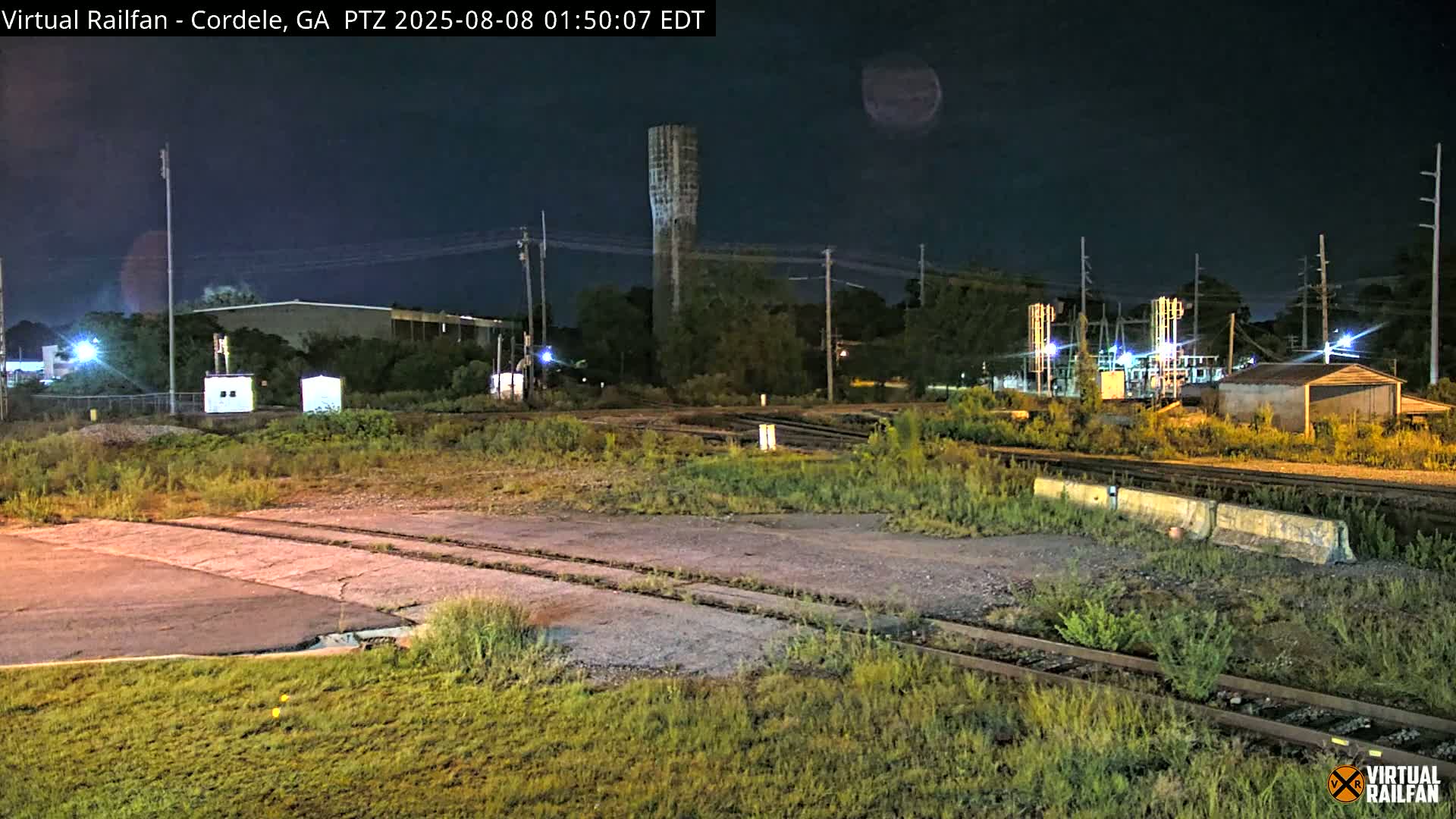 Cordele Railway Park &  CSX/NS&NOG Trains Junction Live Cam - Cordele, Crisp, Georgia, USA | Virtual Railfan  LIVE ! 2025-03-09 23:19