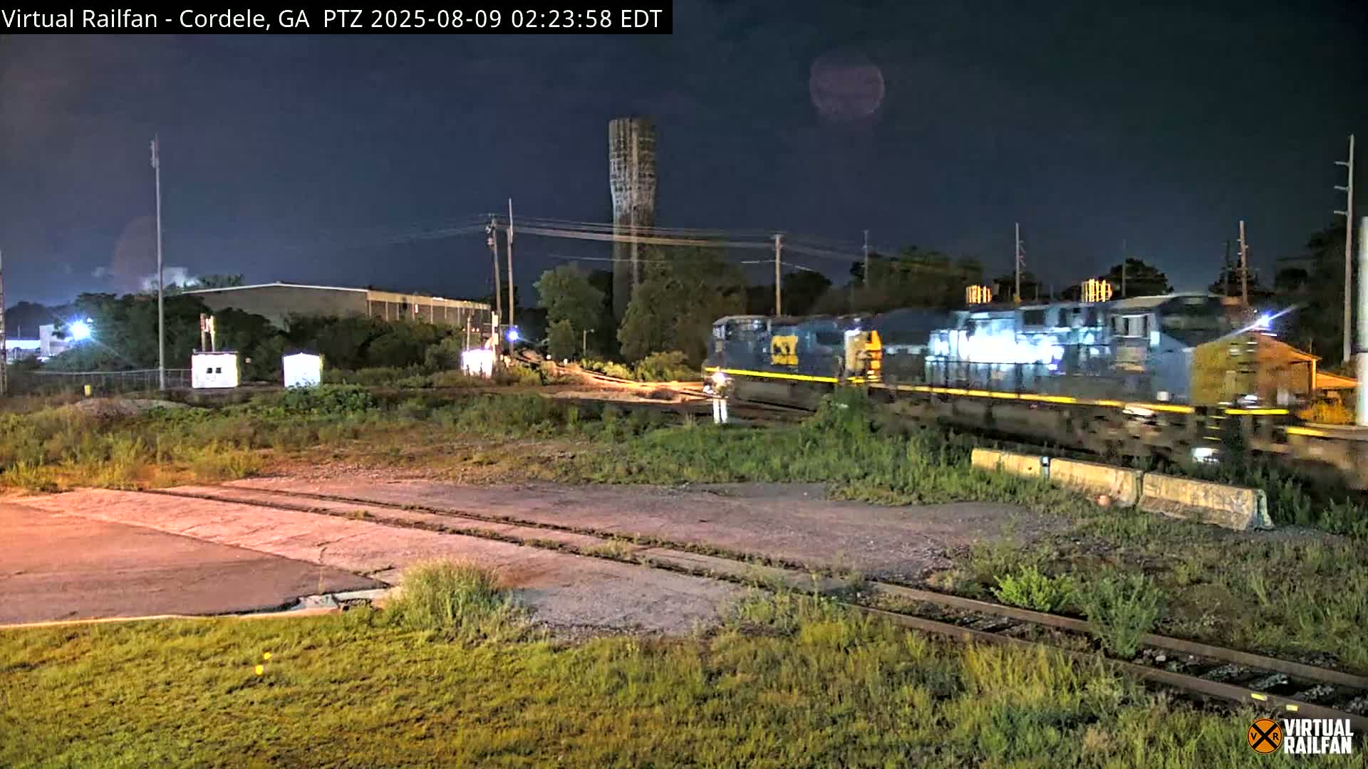 Cordele Railway Park &  CSX/NS&NOG Trains Junction Live Cam - Cordele, Crisp, Georgia, USA | Virtual Railfan  LIVE ! 2025-03-09 23:19