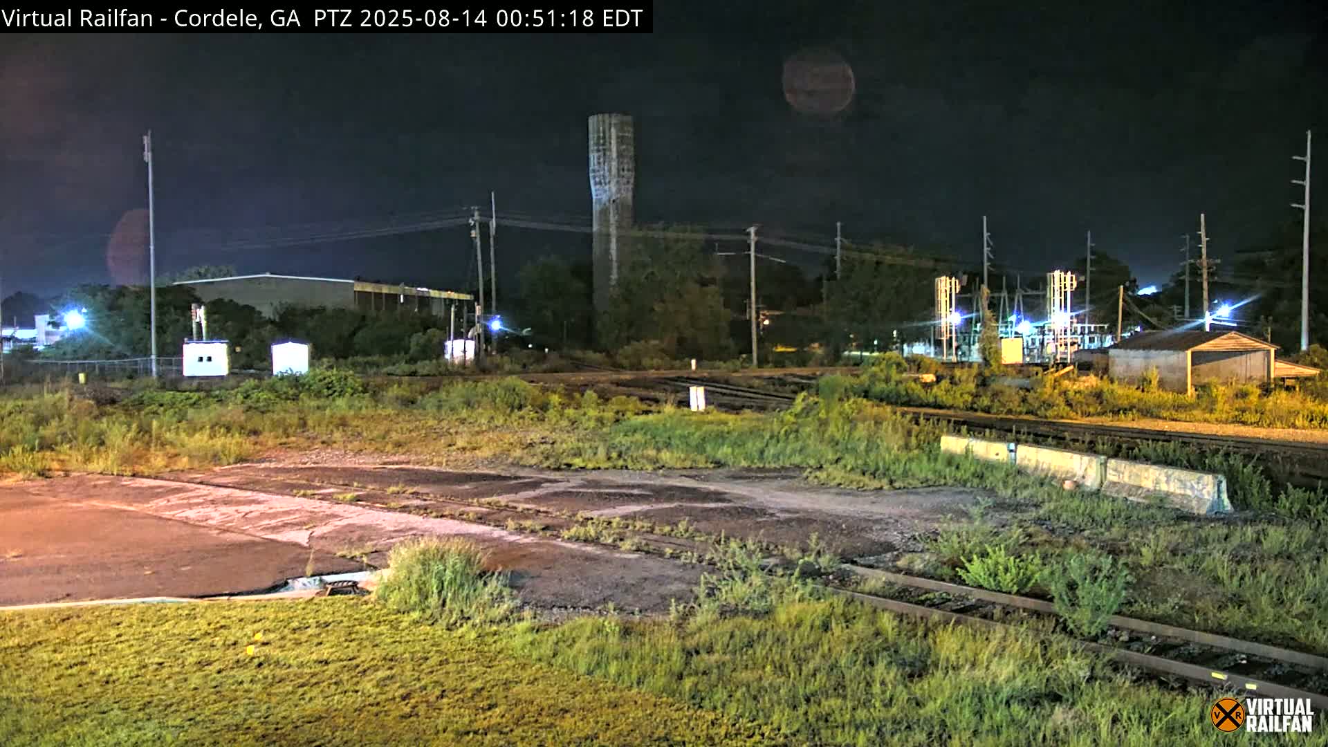 Cordele Railway Park &  CSX/NS&NOG Trains Junction Live Cam - Cordele, Crisp, Georgia, USA | Virtual Railfan  LIVE ! 2025-03-09 23:19