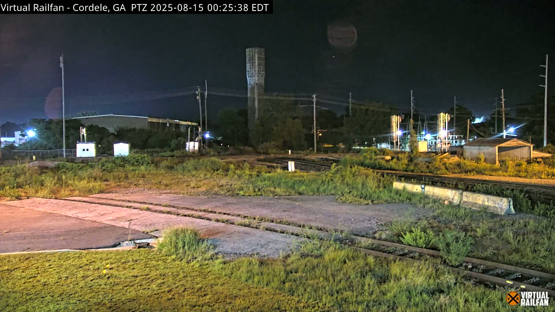 Cordele Railway Park &  CSX/NS&NOG Trains Junction Live Cam - Cordele, Crisp, Georgia, USA | Virtual Railfan  LIVE ! 2025-03-09 23:19
