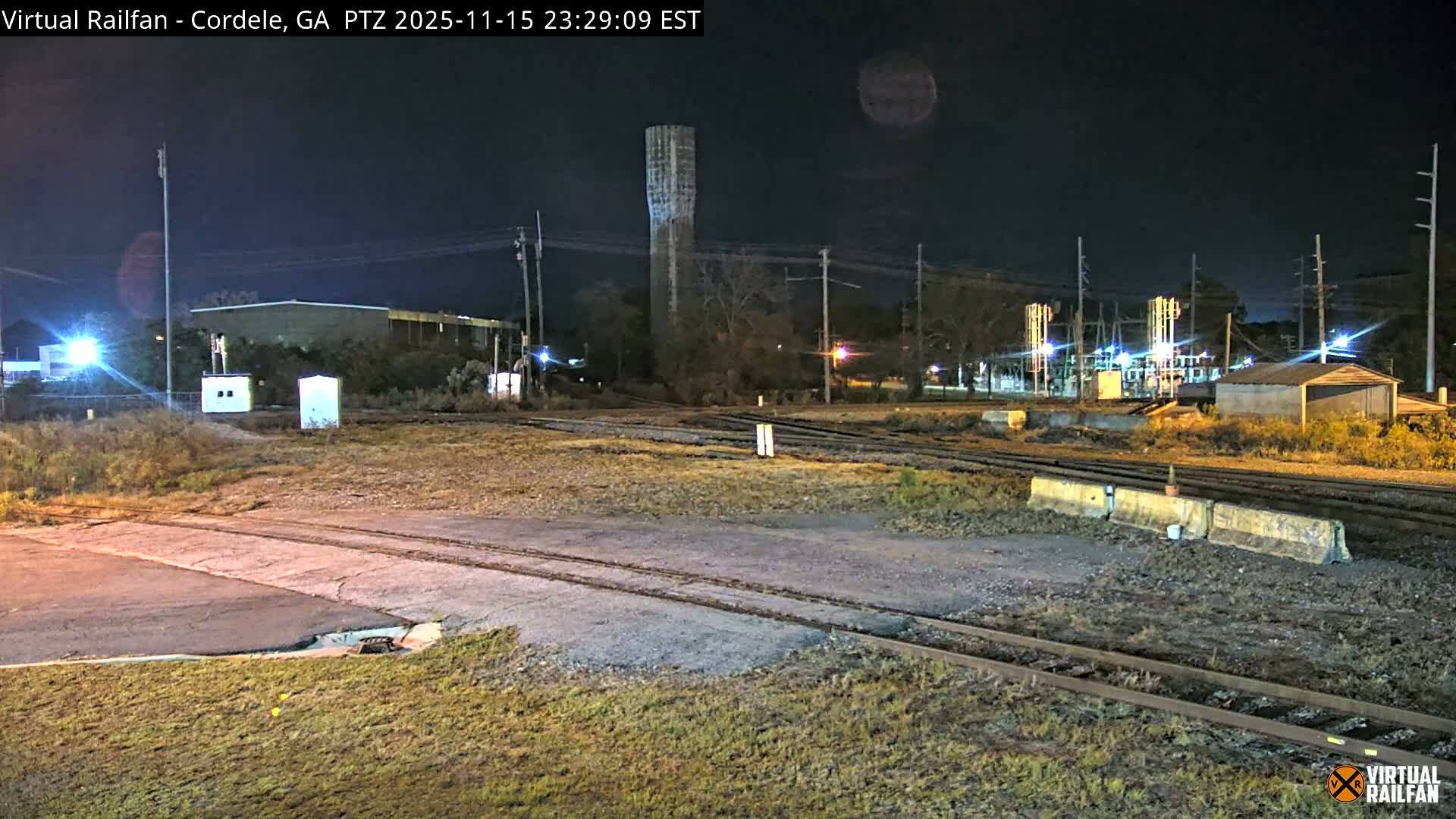 Cordele Railway Park &  CSX/NS&NOG Trains Junction Live Cam - Cordele, Crisp, Georgia, USA | Virtual Railfan  LIVE ! 2025-03-09 23:19
