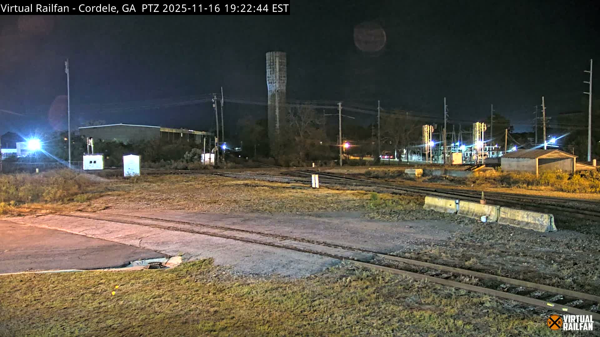 Cordele Railway Park &  CSX/NS&NOG Trains Junction Live Cam - Cordele, Crisp, Georgia, USA | Virtual Railfan  LIVE ! 2025-03-09 23:19