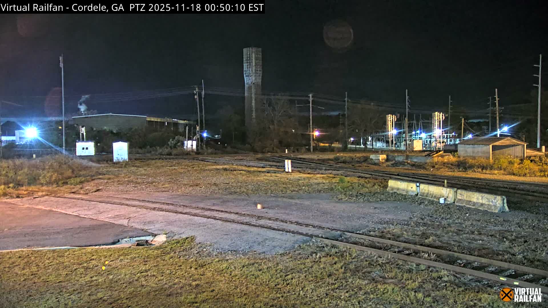 Cordele Railway Park &  CSX/NS&NOG Trains Junction Live Cam - Cordele, Crisp, Georgia, USA | Virtual Railfan  LIVE ! 2025-03-09 23:19