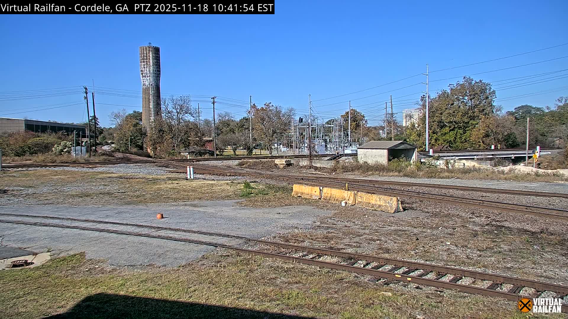 Cordele Railway Park &  CSX/NS&NOG Trains Junction Live Cam - Cordele, Crisp, Georgia, USA | Virtual Railfan  LIVE ! 2025-03-09 23:19