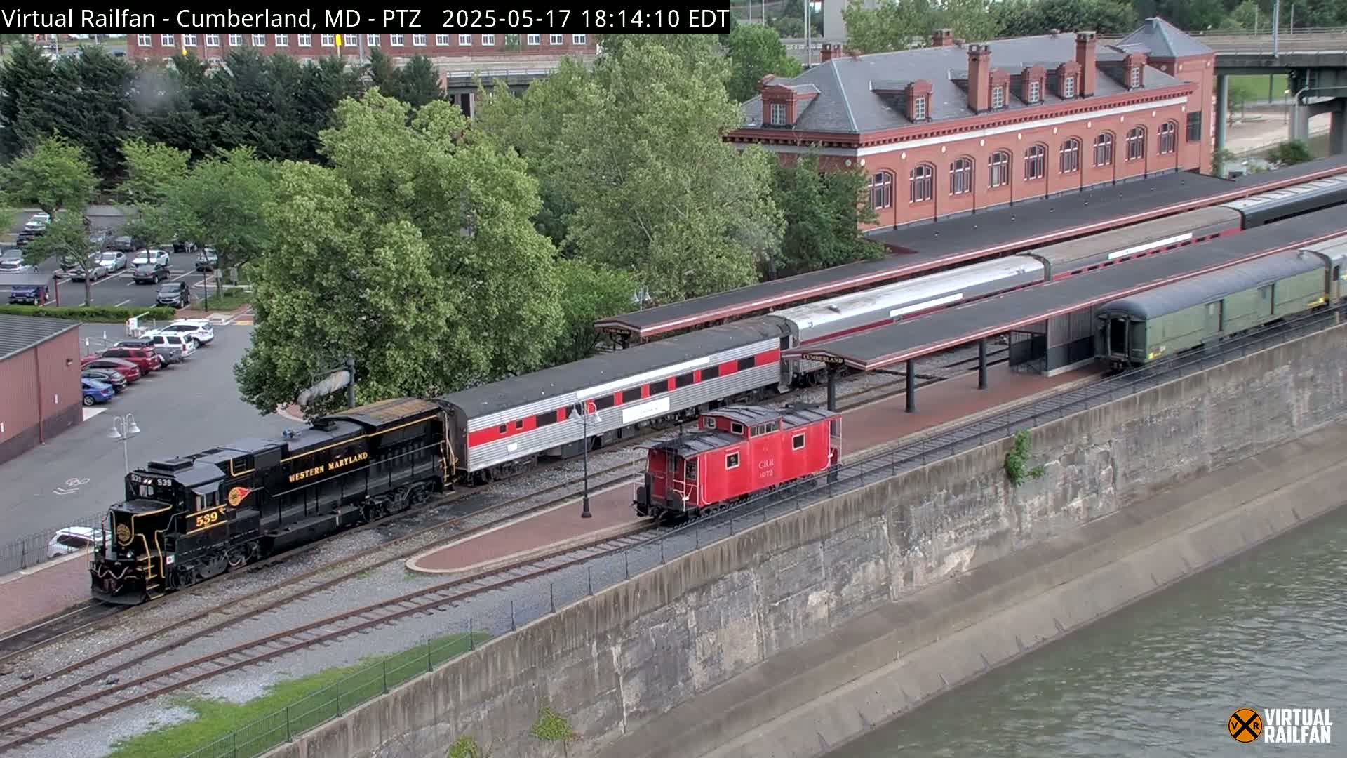 Cumberland City & , Cumberland Western Maryland Railway Station Live Cam - Cumberland, Allegany, Maryland, USA 