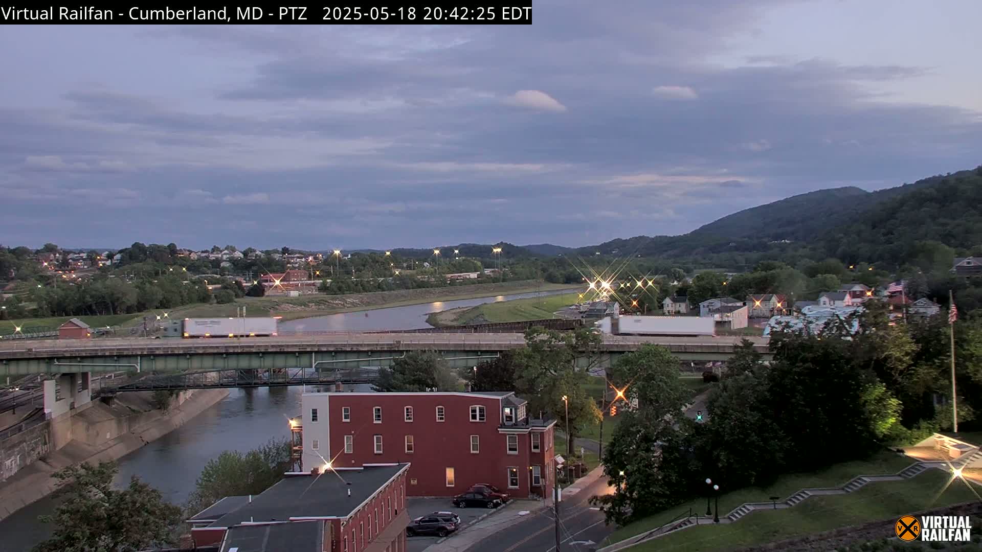 Cumberland City & , Cumberland Western Maryland Railway Station Live Cam - Cumberland, Allegany, Maryland, USA 